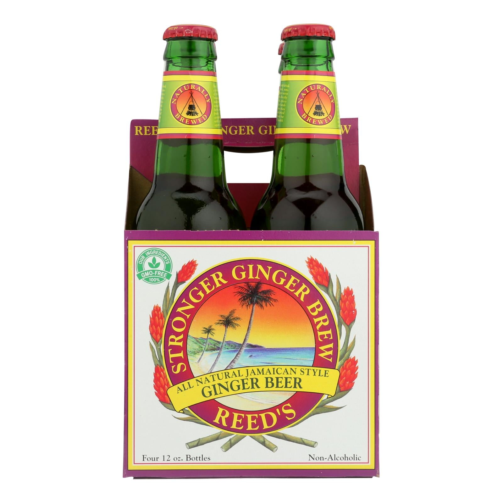 Reed's Ginger Beer Ginger Brew - Stronger - Case of 6 - 12 Fl oz.
