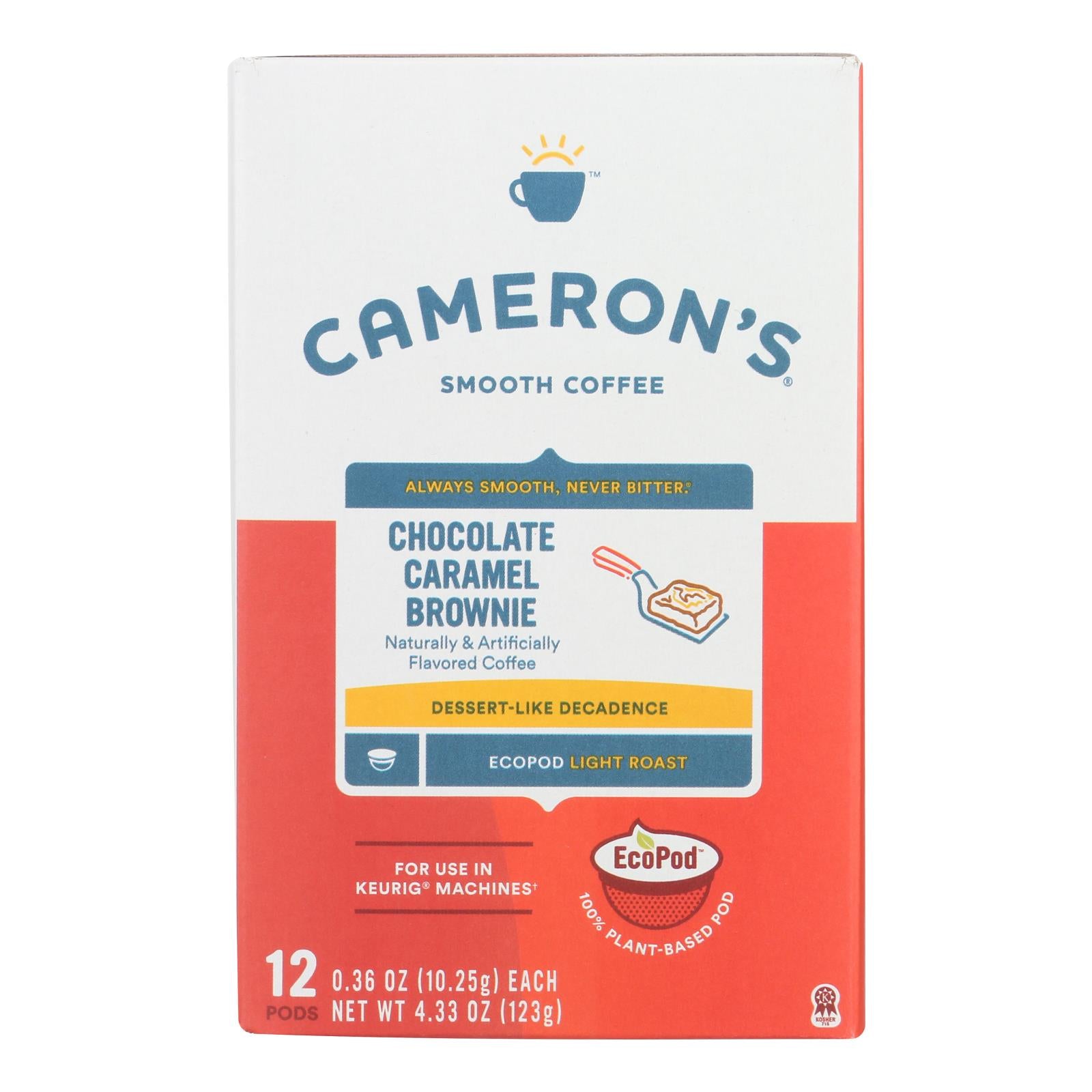 Cameron’S Specialty Coffee Chocolate Caramel Brownie - Case of 6 - 4.33 OZ