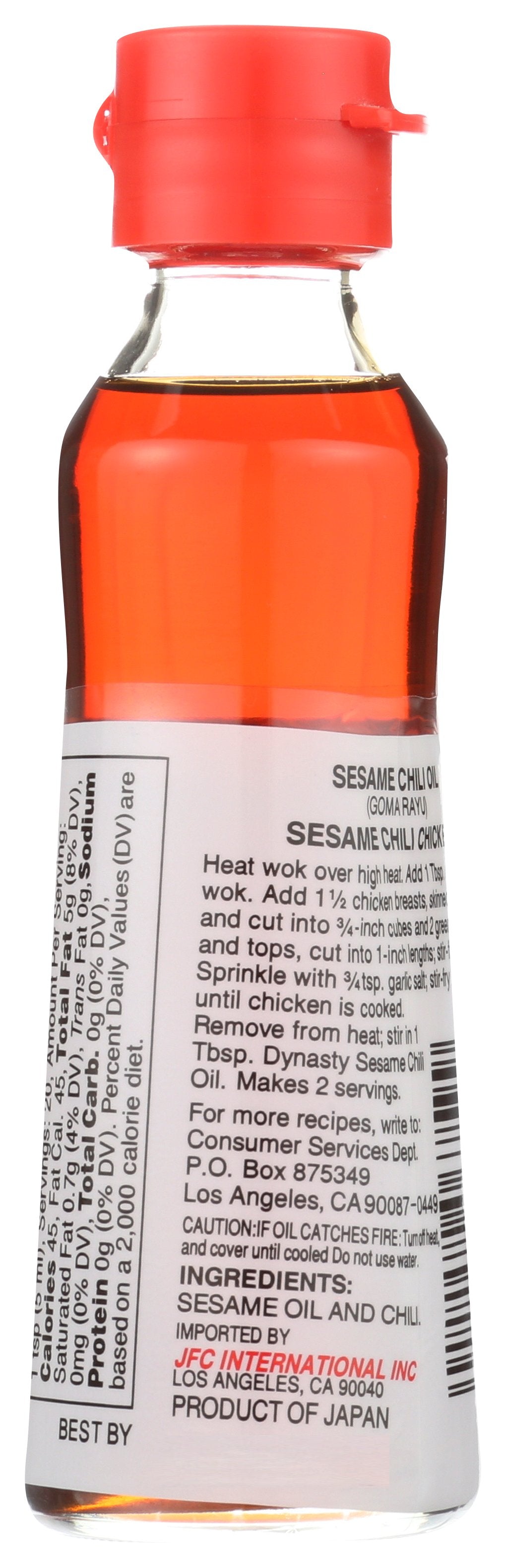 DYNASTY OIL SESAME CHILI - Case of 12