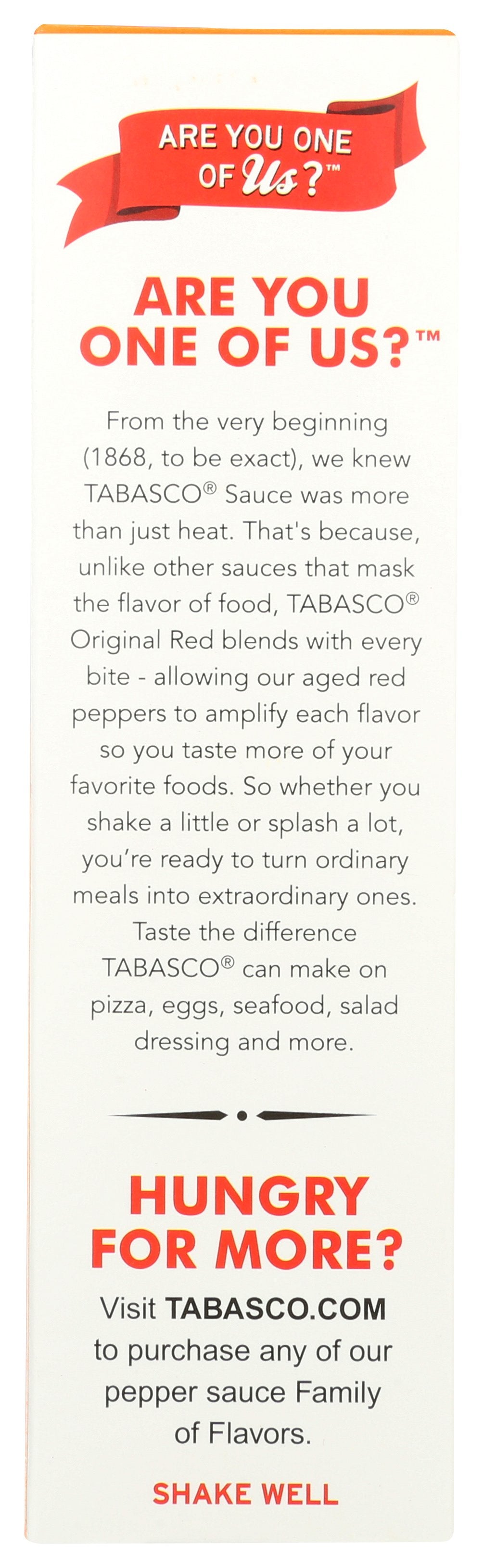 TABASCO SAUCE PEPPER TRAY PACK