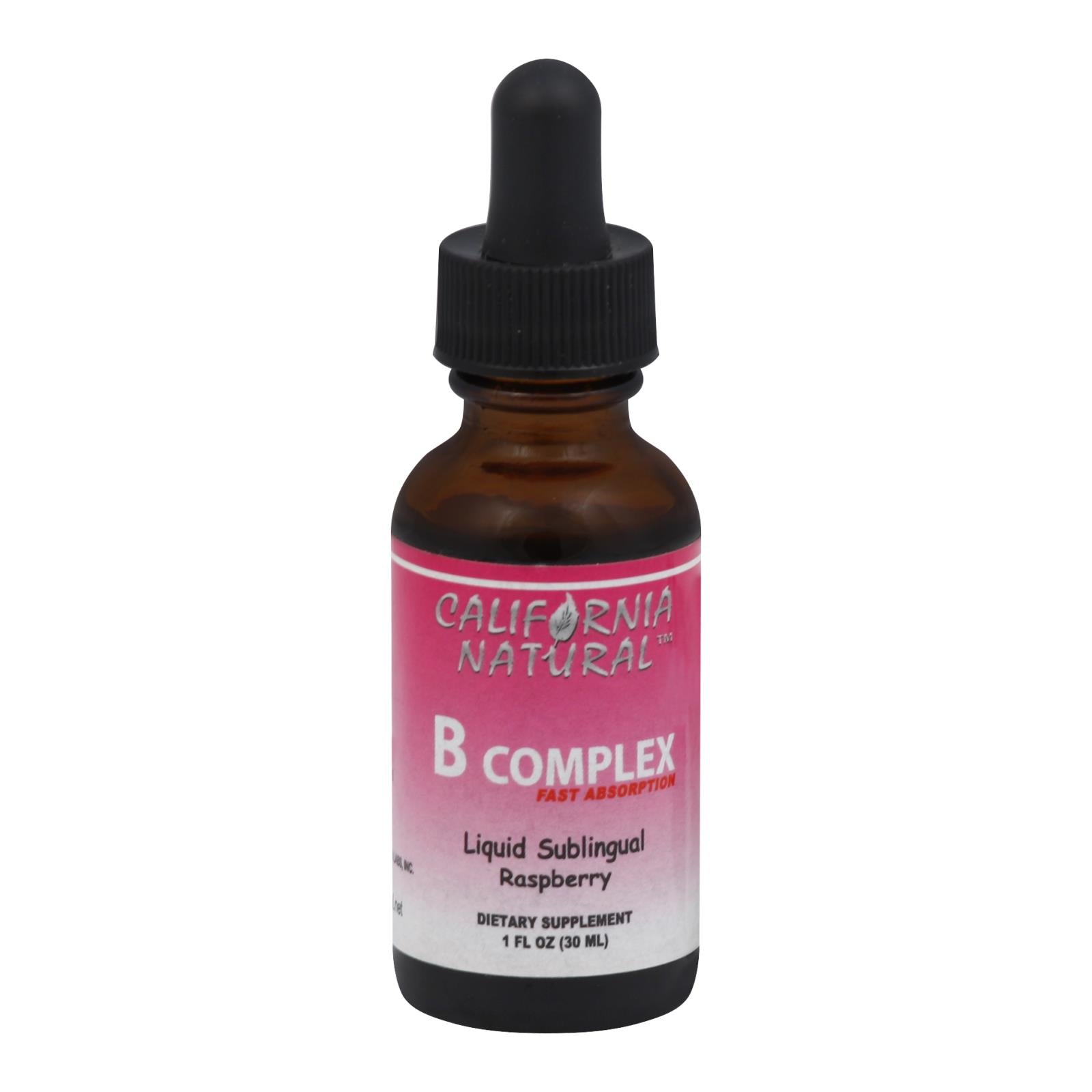 California Natural Natural B Complex Sublingual Raspberry - 1 Fl Oz