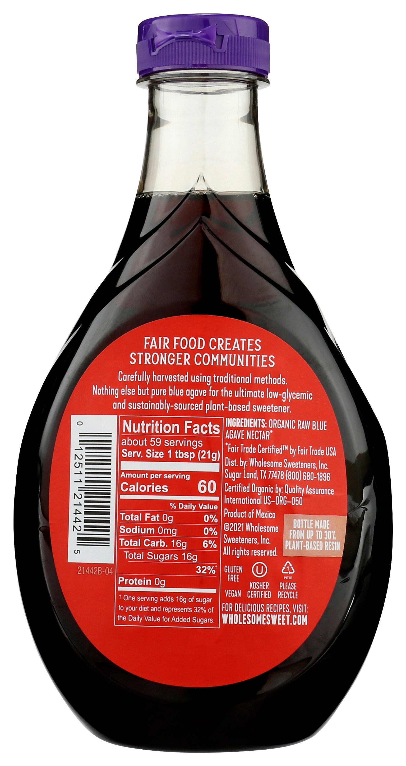 WHOLESOME AGAVE BLUE RAW ORG