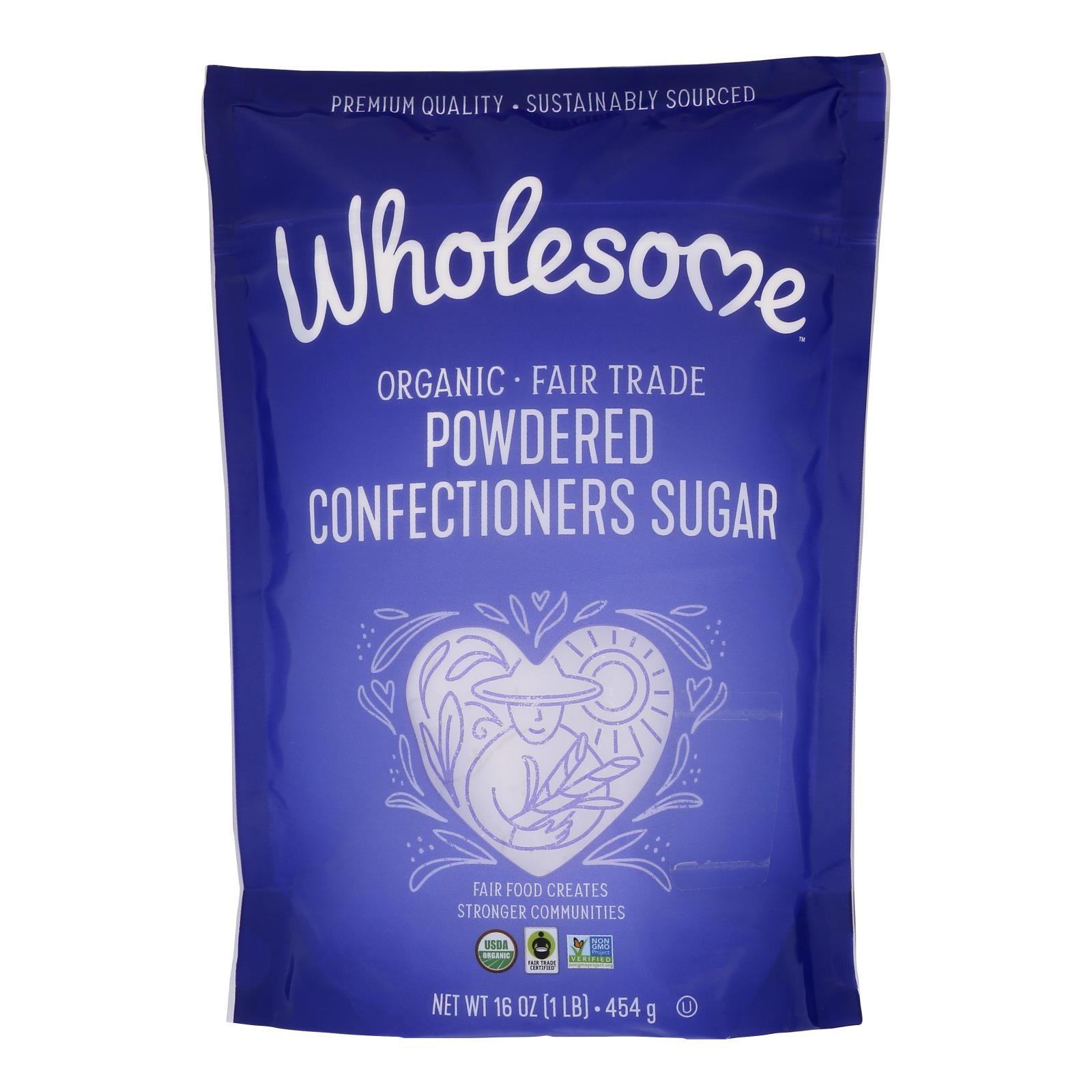 Wholesome Sweeteners Powdered Sugar - Organic And Natural - Case Of 6 Lbs