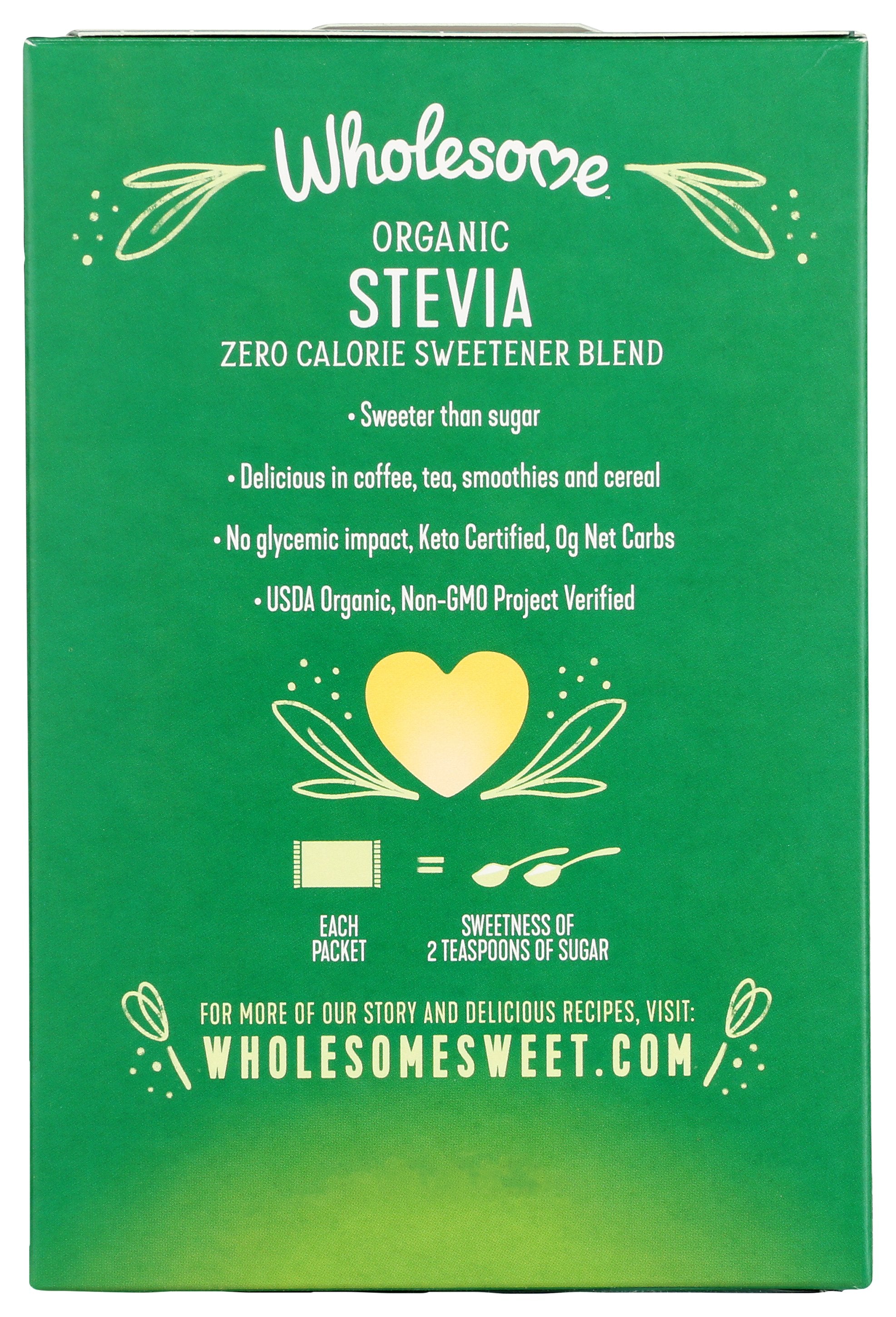 WHOLESOME SWEETENER STEVIA 75PK ORG