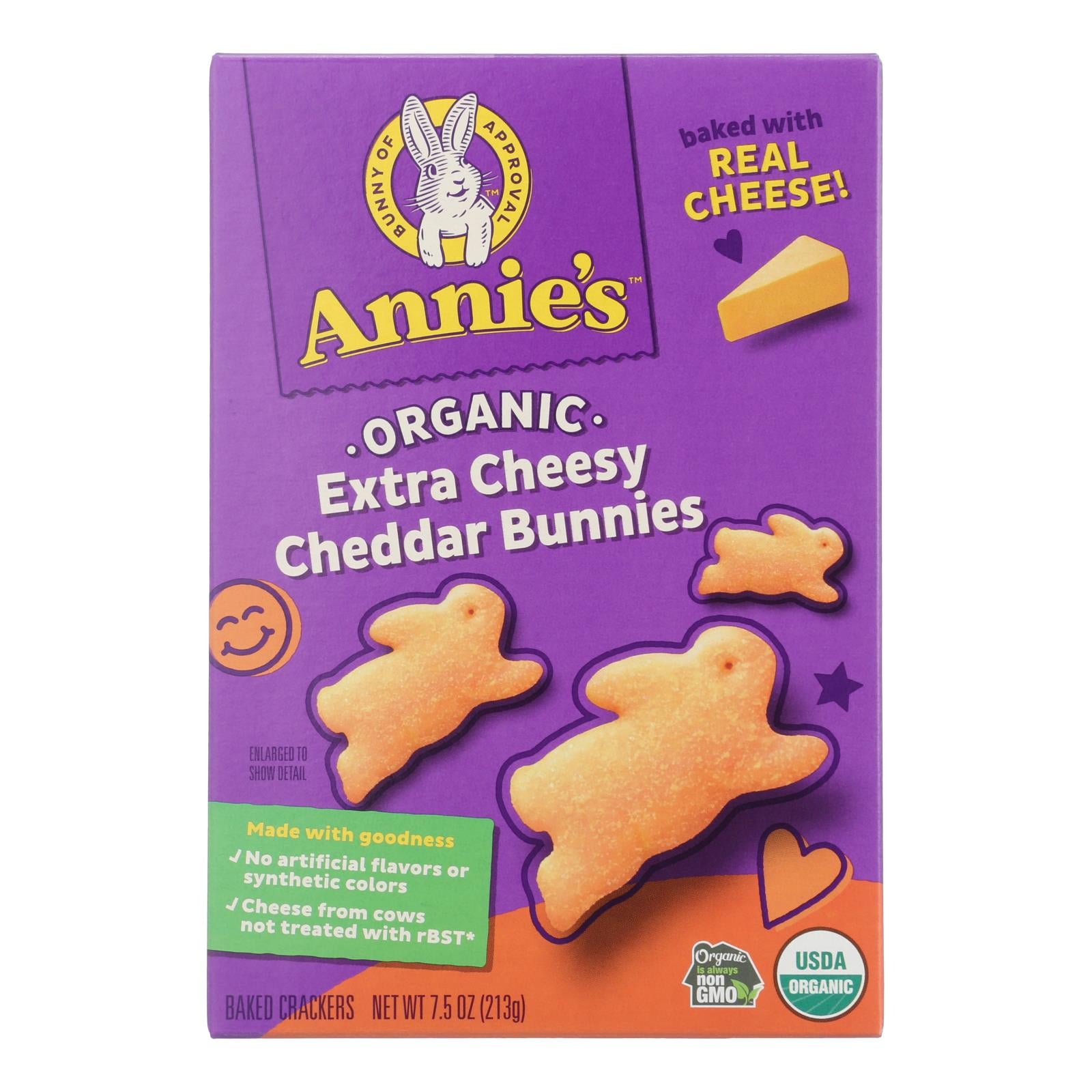 Annie's Homegrown - Chddr Bnnies X-cheese - Case Of 12-7.5 Oz.