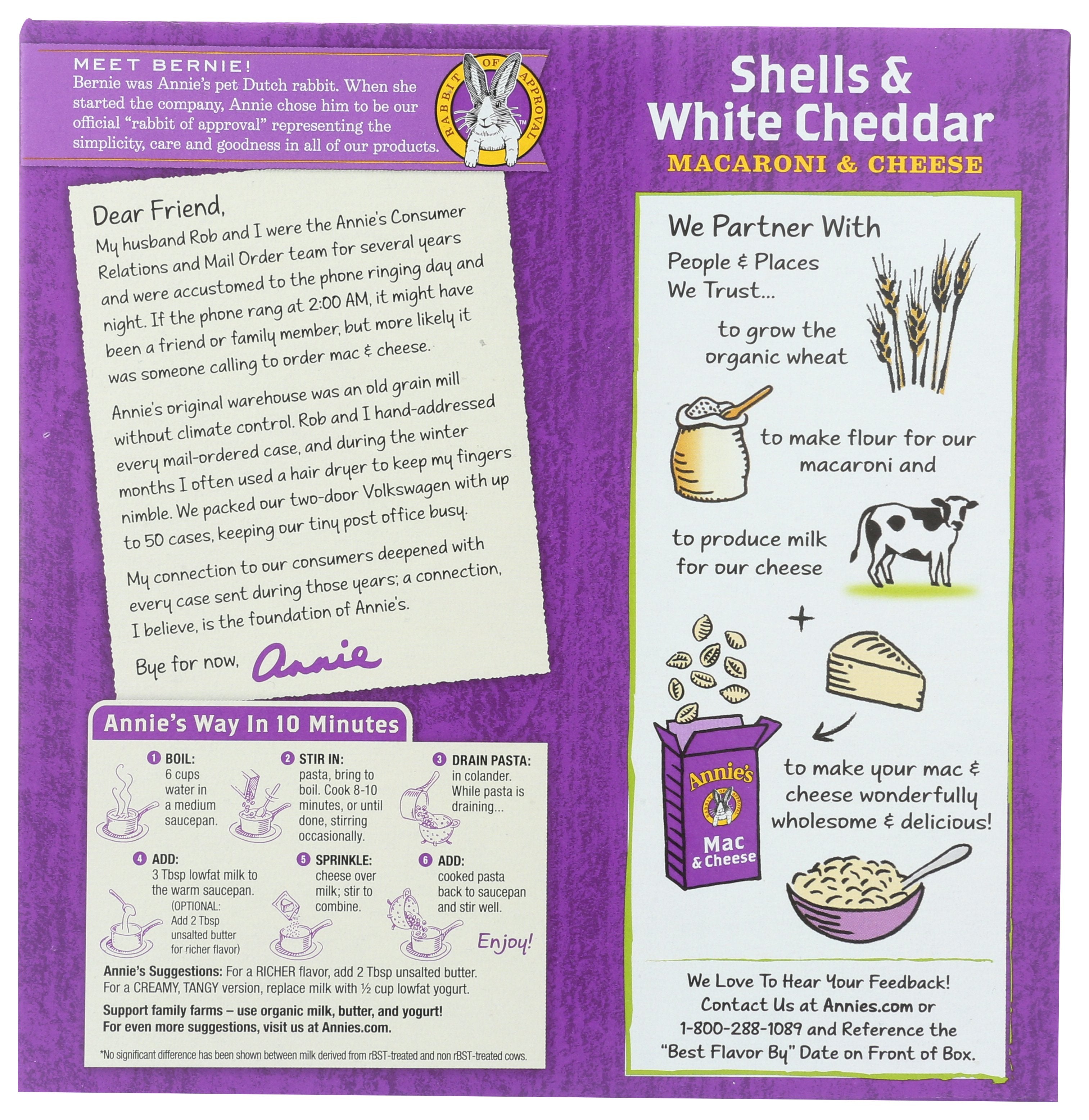 ANNIES HOMEGROWN MAC CHEESE SHLLS WHT CHDR - Case of 4