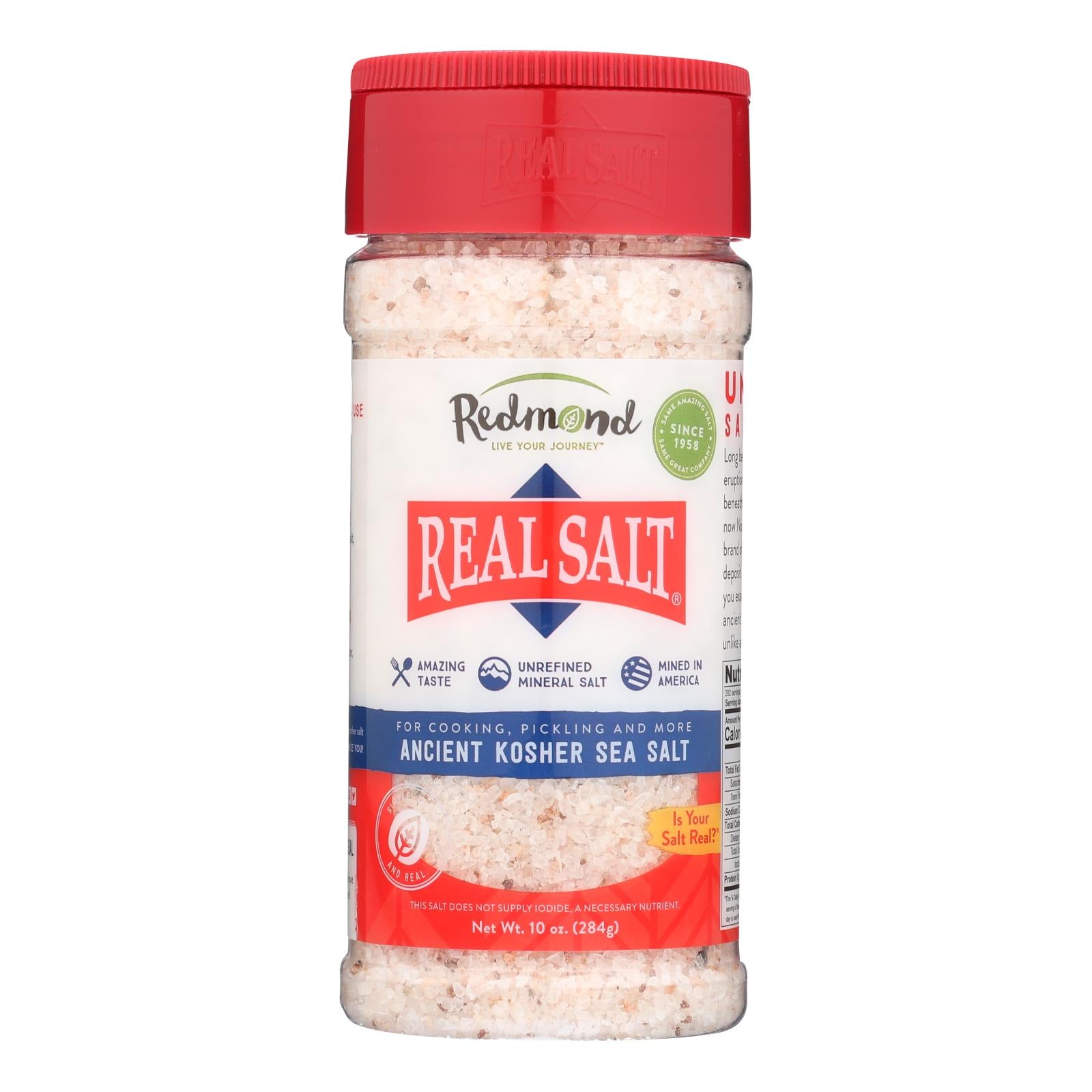 Redmond's Kosher Salt - Case of 6 - 10 OZ