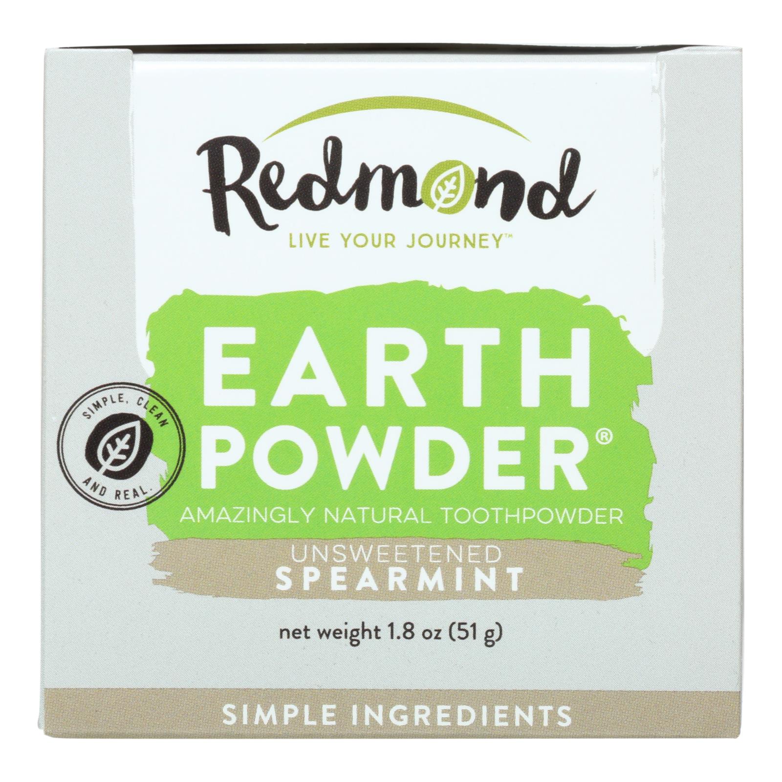 Redmond Earthpowder Toothpowder Spearmint - 1 Each - 1.8 Oz