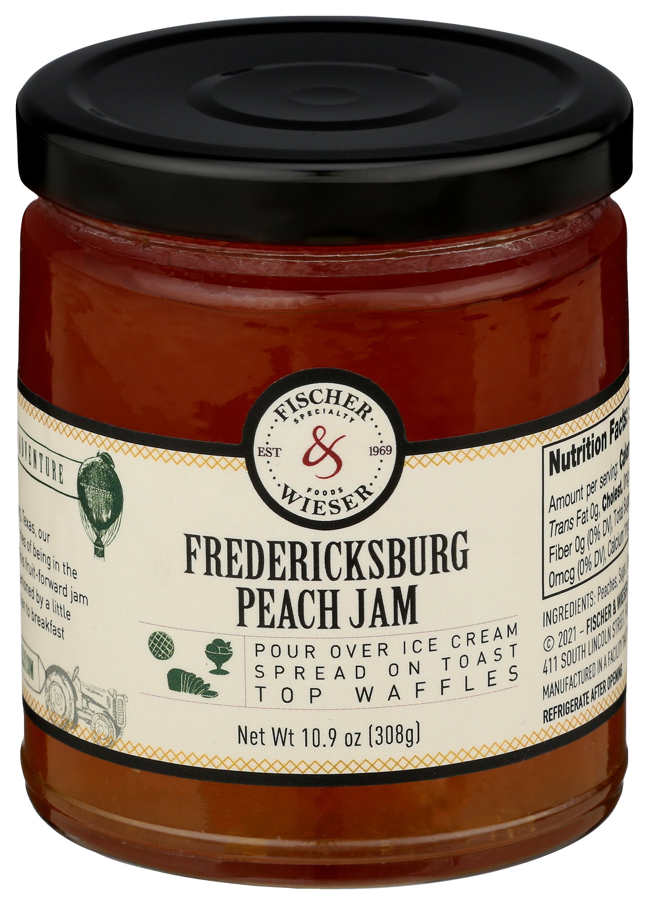 FISCHER & WIESER JAM PEACH FREDERICKSBURG - Case of 6