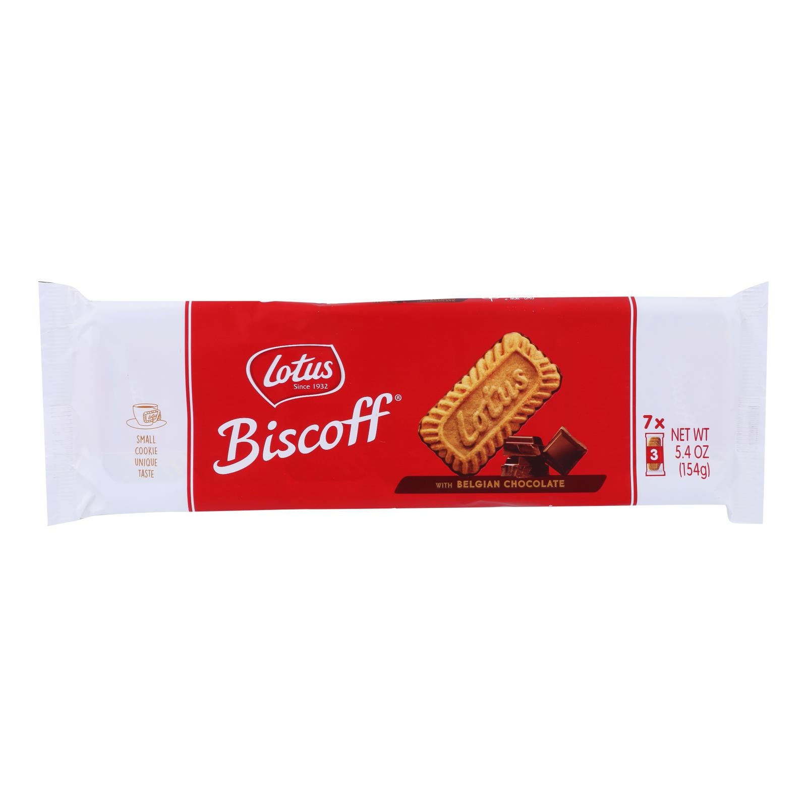 Biscoff Cookie Caramelized Biscuits With Belgian Chocolate - Case Of 12 - 5.4 Oz