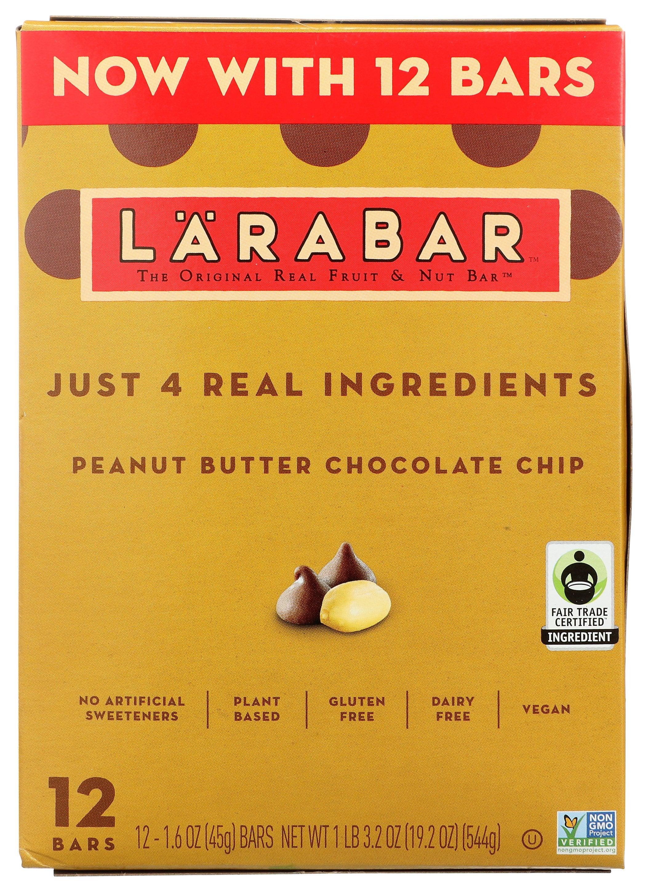 LARABAR BARS PNT BTR CHC CHP 12PK - Case of 6
