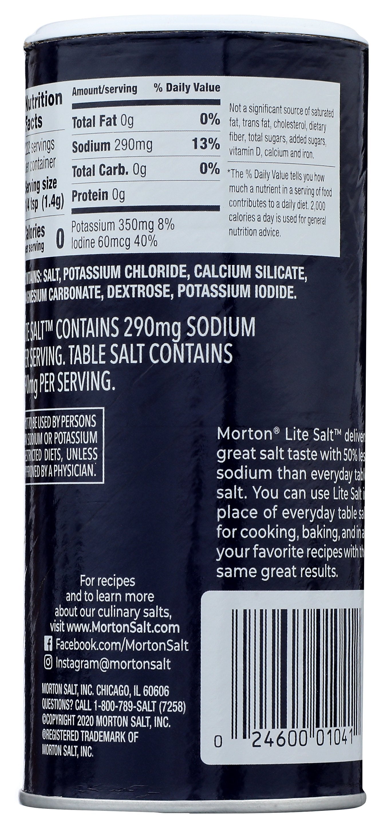 MORTONS SALT LITE - Case of 12