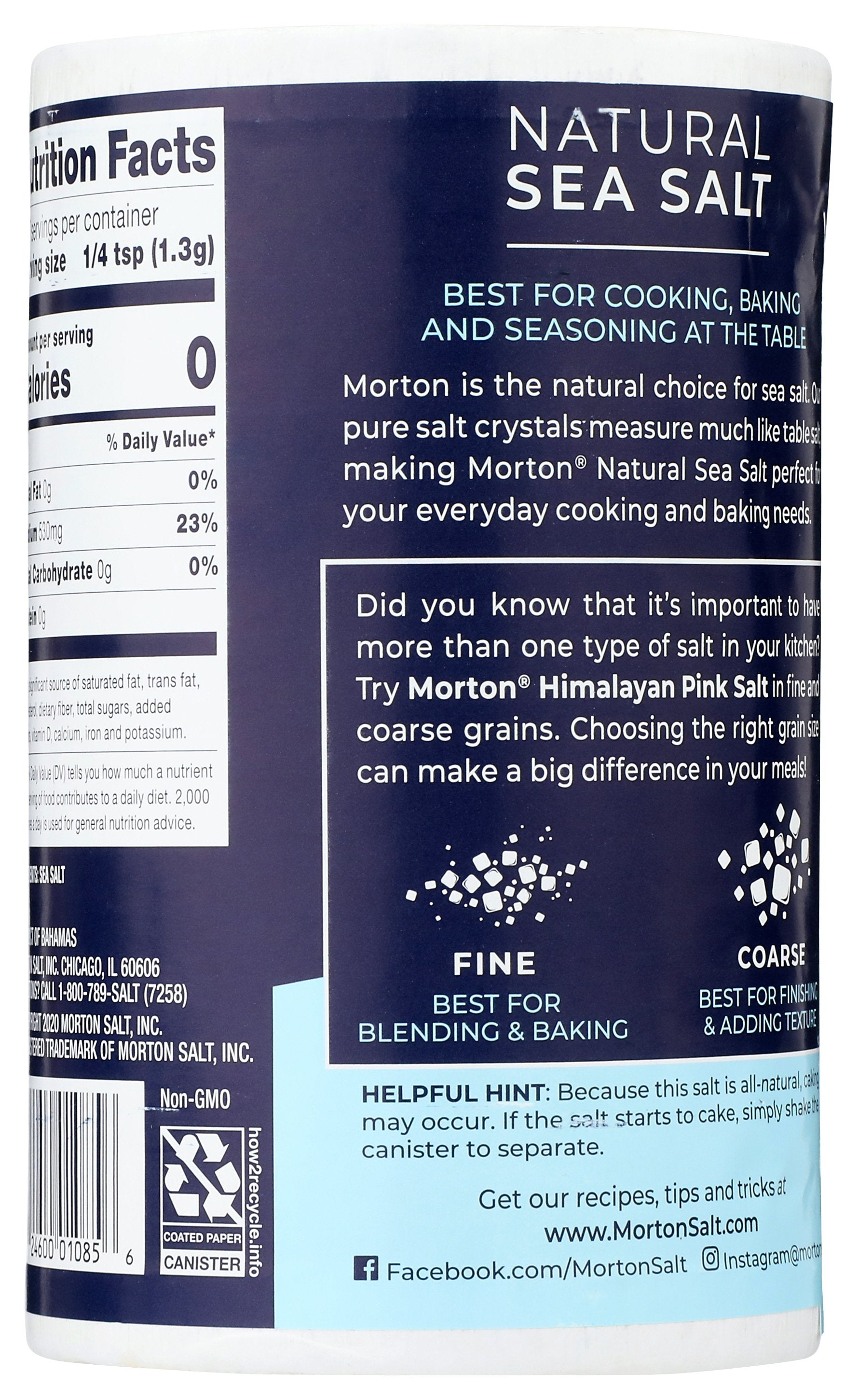 MORTONS SEA SALT ALL PURPOSE - Case of 12