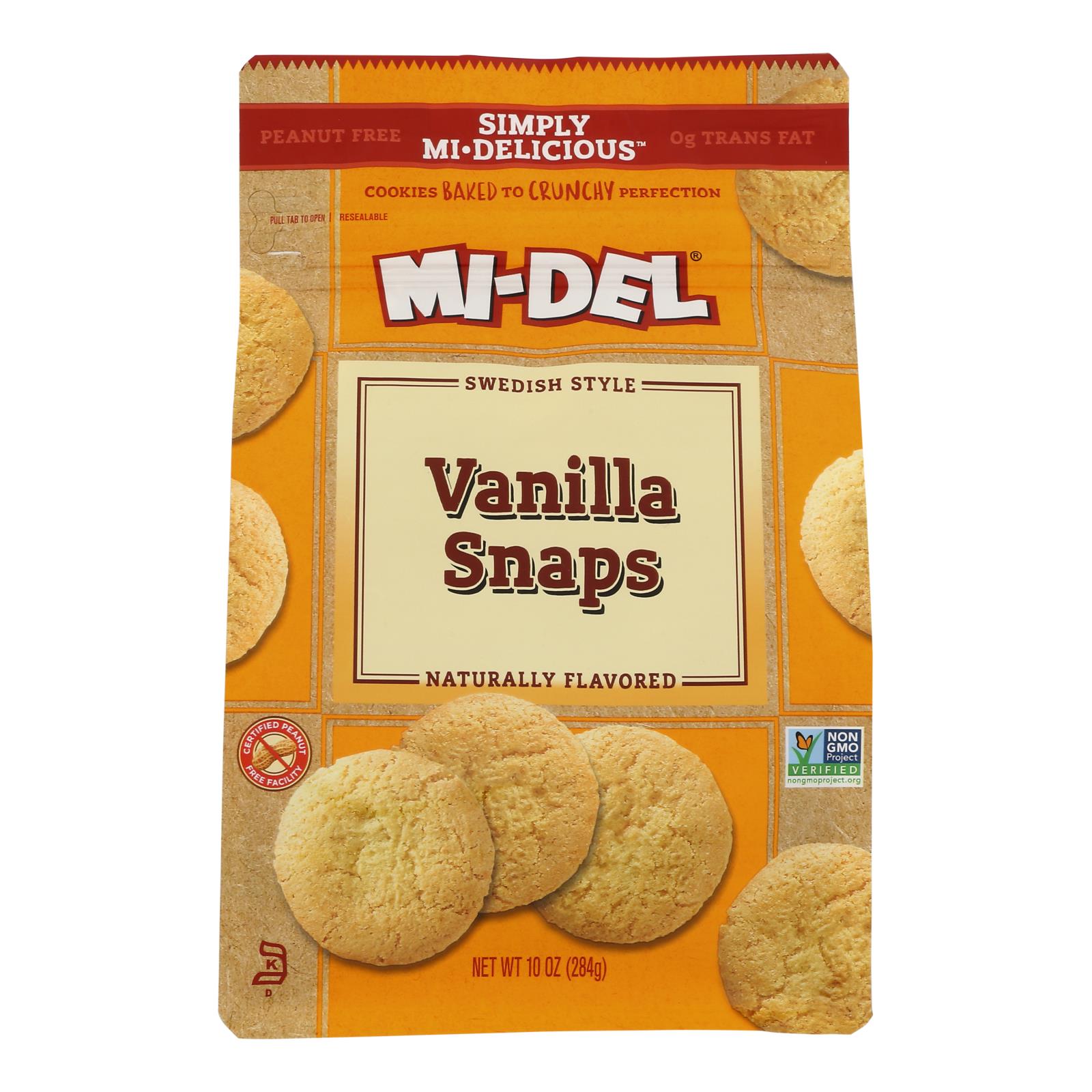 Midel Cookies - Vanilla Snaps - Case Of 8 - 10 Oz