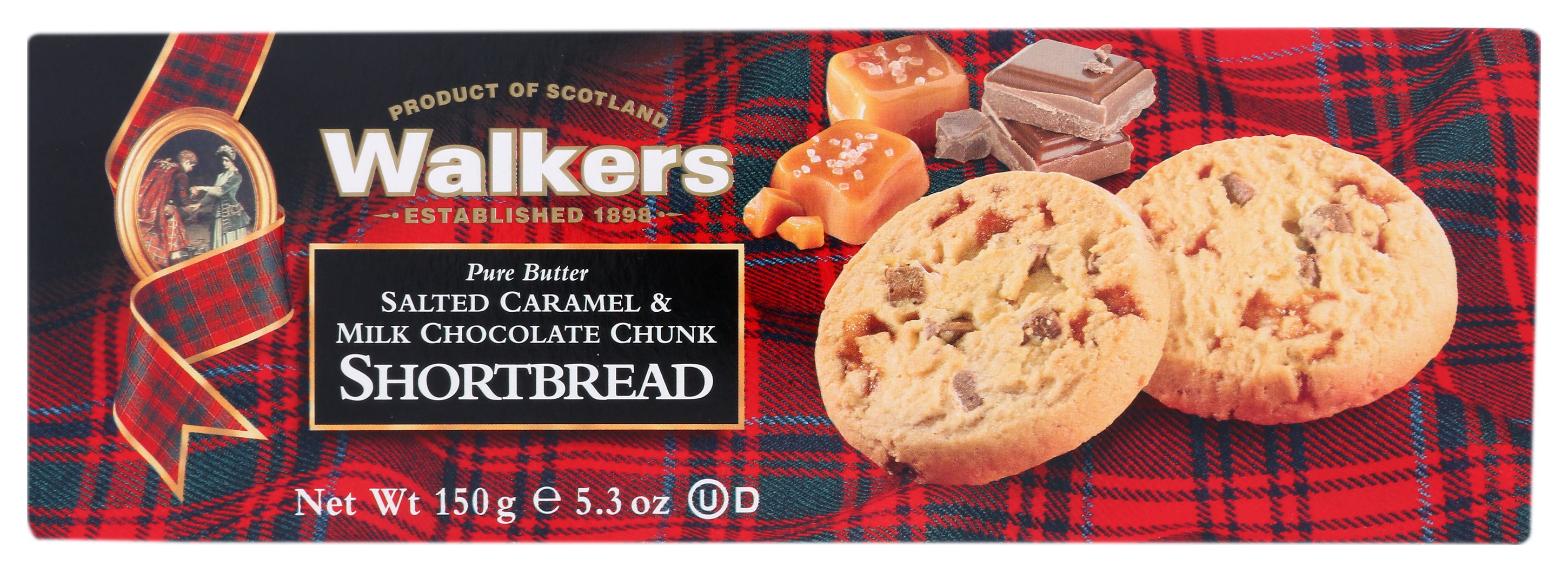 Walkers Shortbread Salted Caramel Milk Chocolate Chunk - Pack of 12 - 5.3 oz