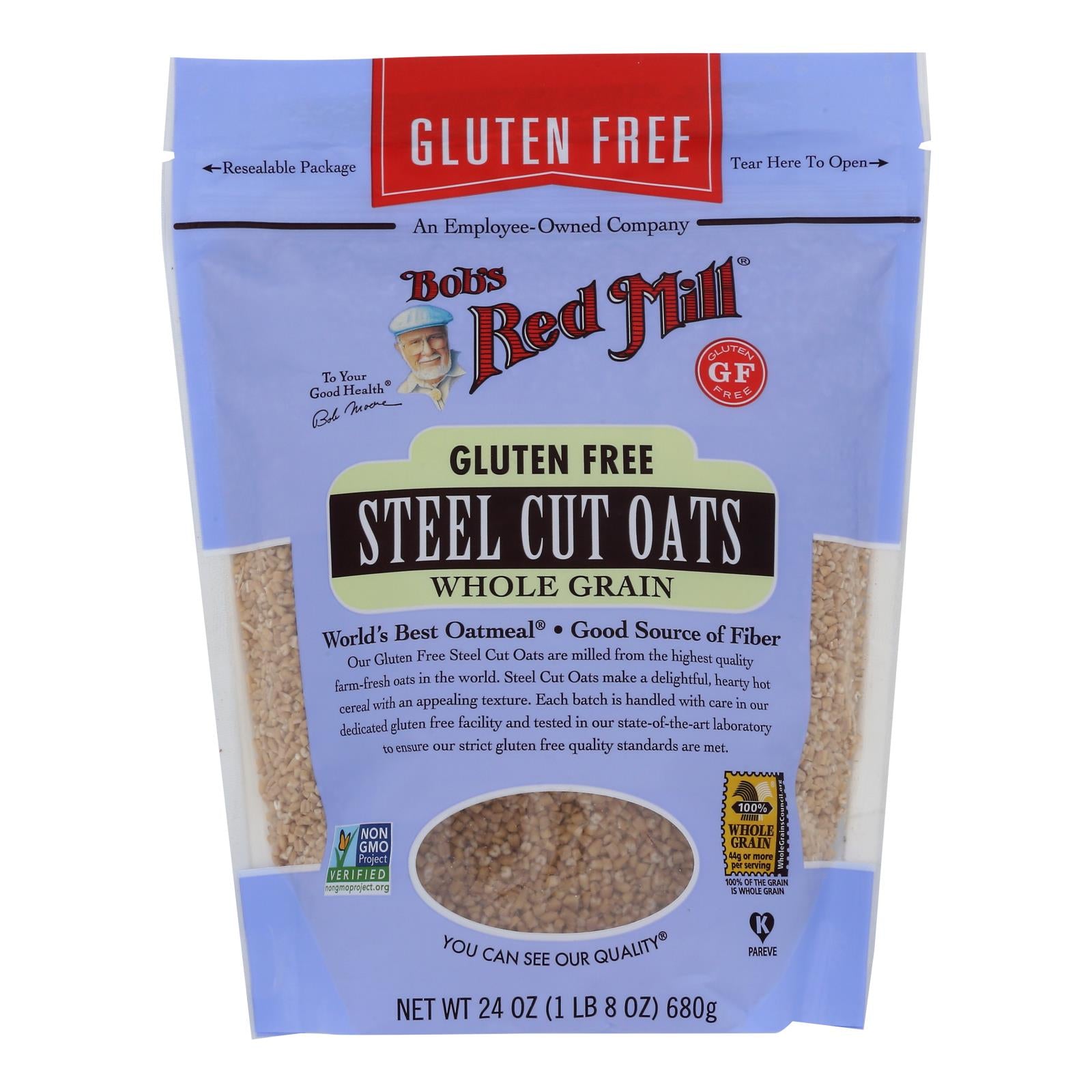 Bob's Red Mill Gluten Free Steel Cut Oats, 4-Pack 24 oz