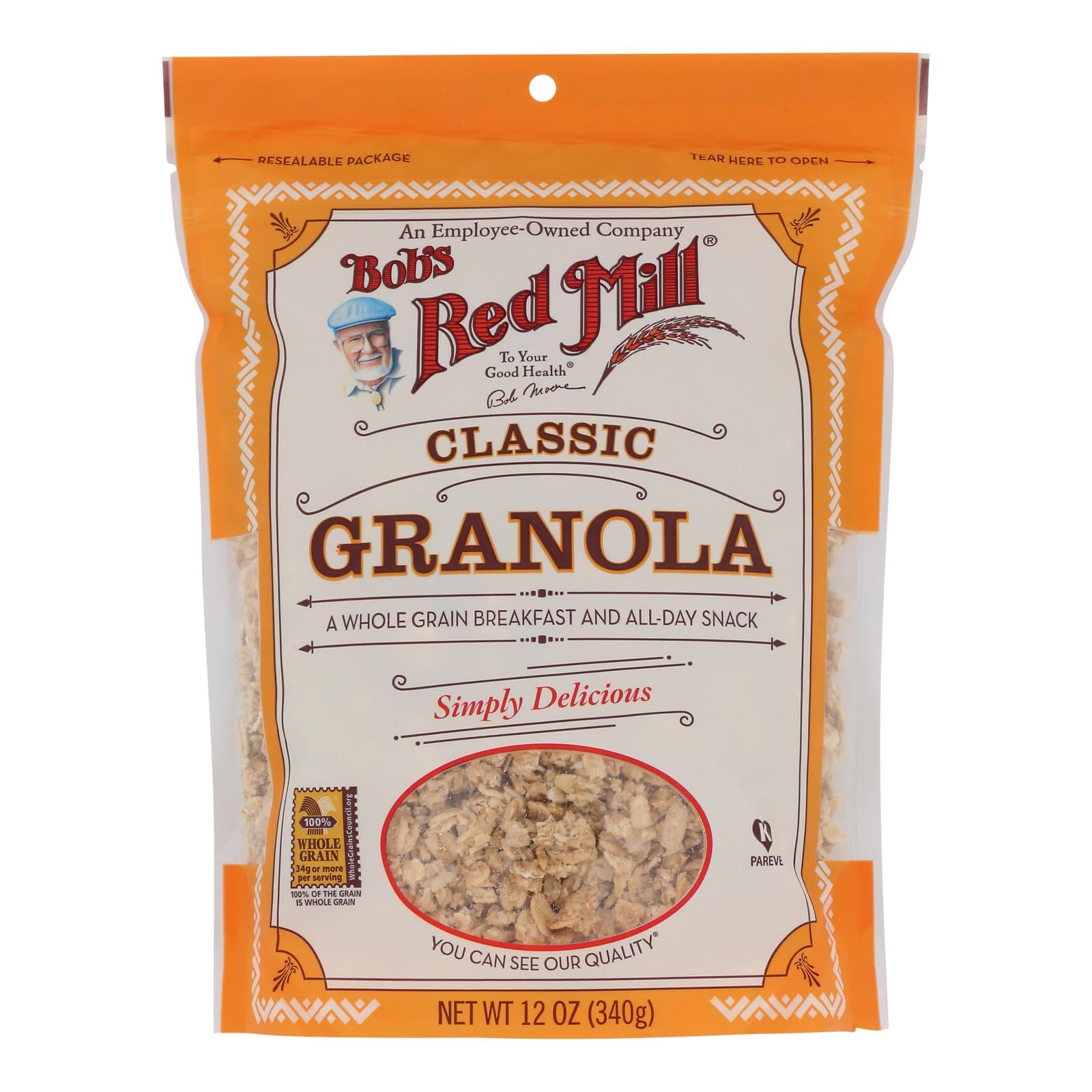 Bob's Red Mill Whole Grain Granola, 12oz, Pack of 4