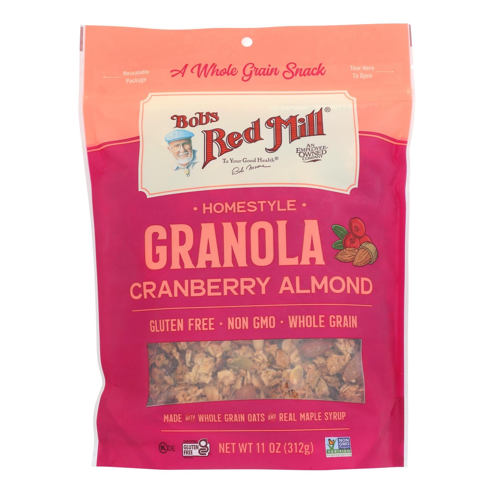 Bob's Red Mill Cranberry Almond Granola, 6-Pack, 11 Oz