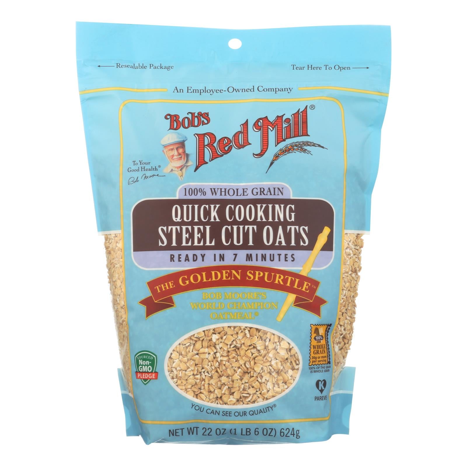 Bob's Red Mill Quick Steel Cut Oats, 4-Pack, 22 Oz Each