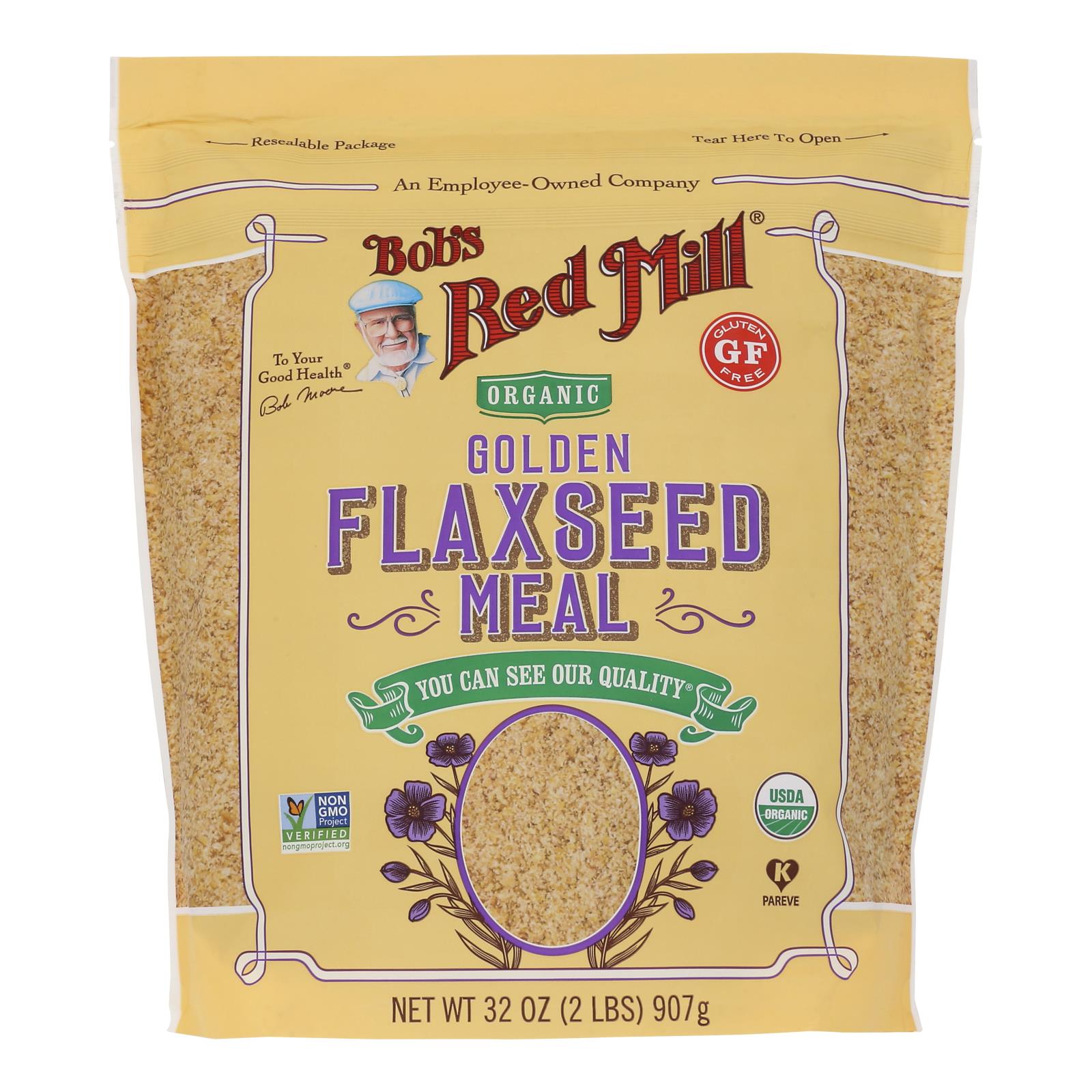 Bob's Red Mill Organic Golden Flaxseed Meal, 4x32 Oz Case