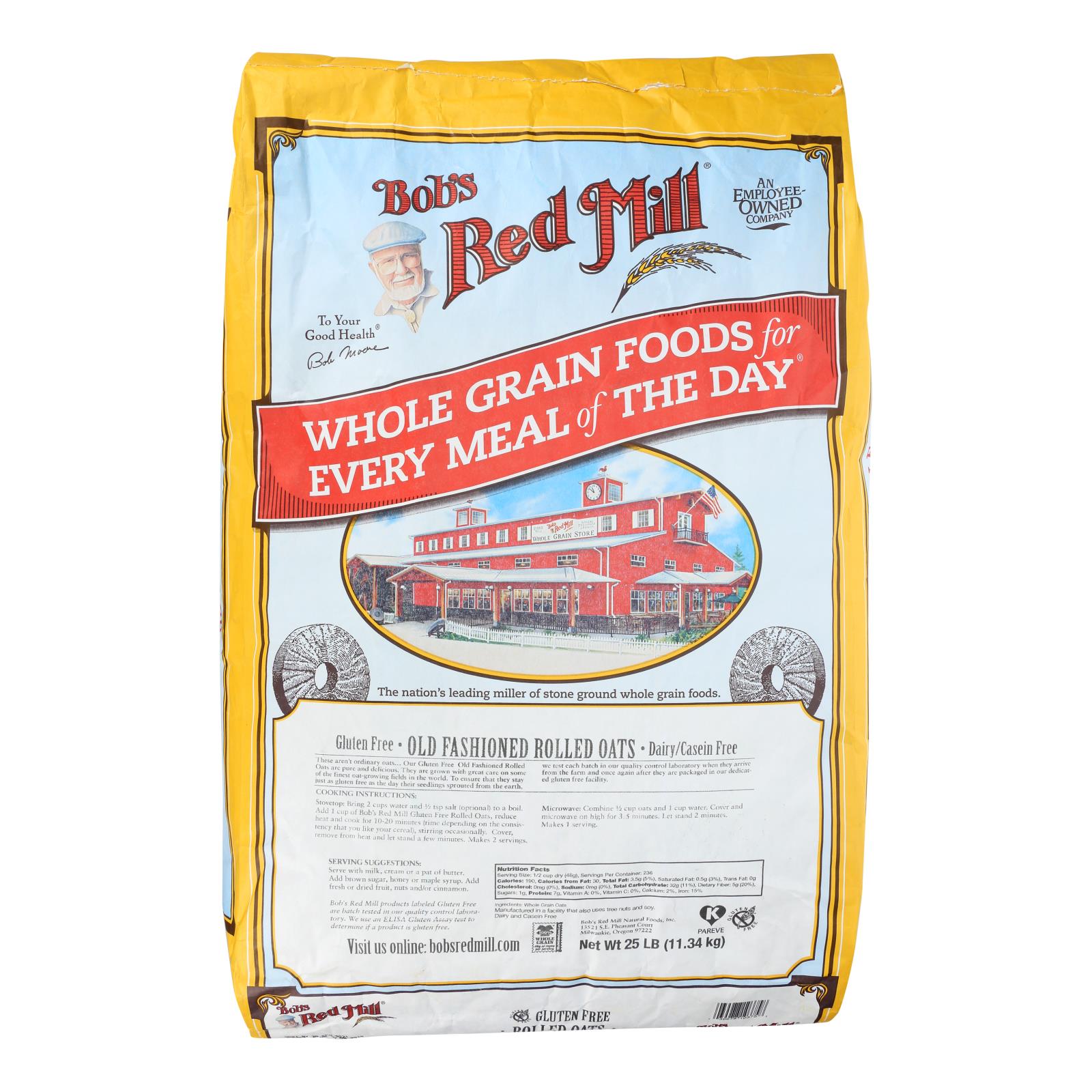 Bob's Red Mill Gluten Free Rolled Oats - 25lb Bulk