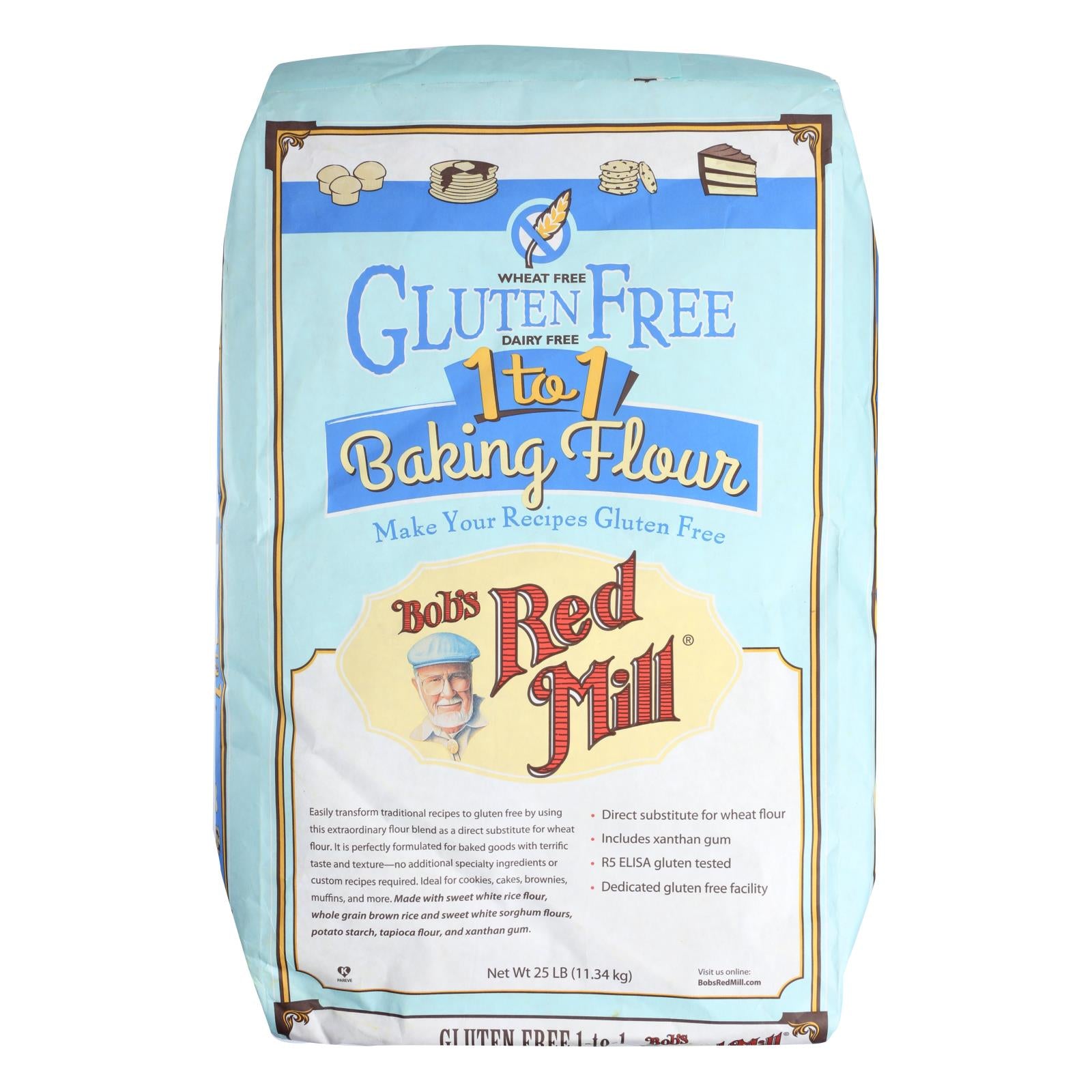 Bob's Red Mill Gluten Free 1-to-1 Baking Flour, 25lb