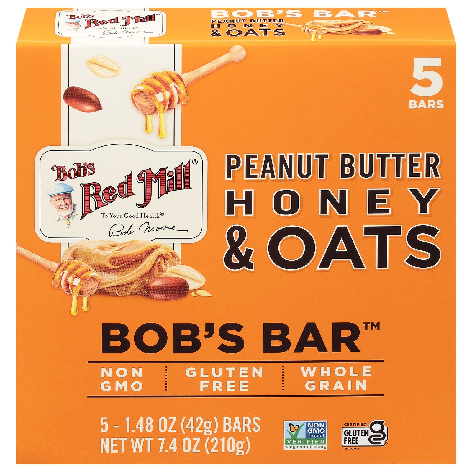 Bob's Red Mill - Bars Pbtr Honey Oats - CS of 6-7.4 OZ