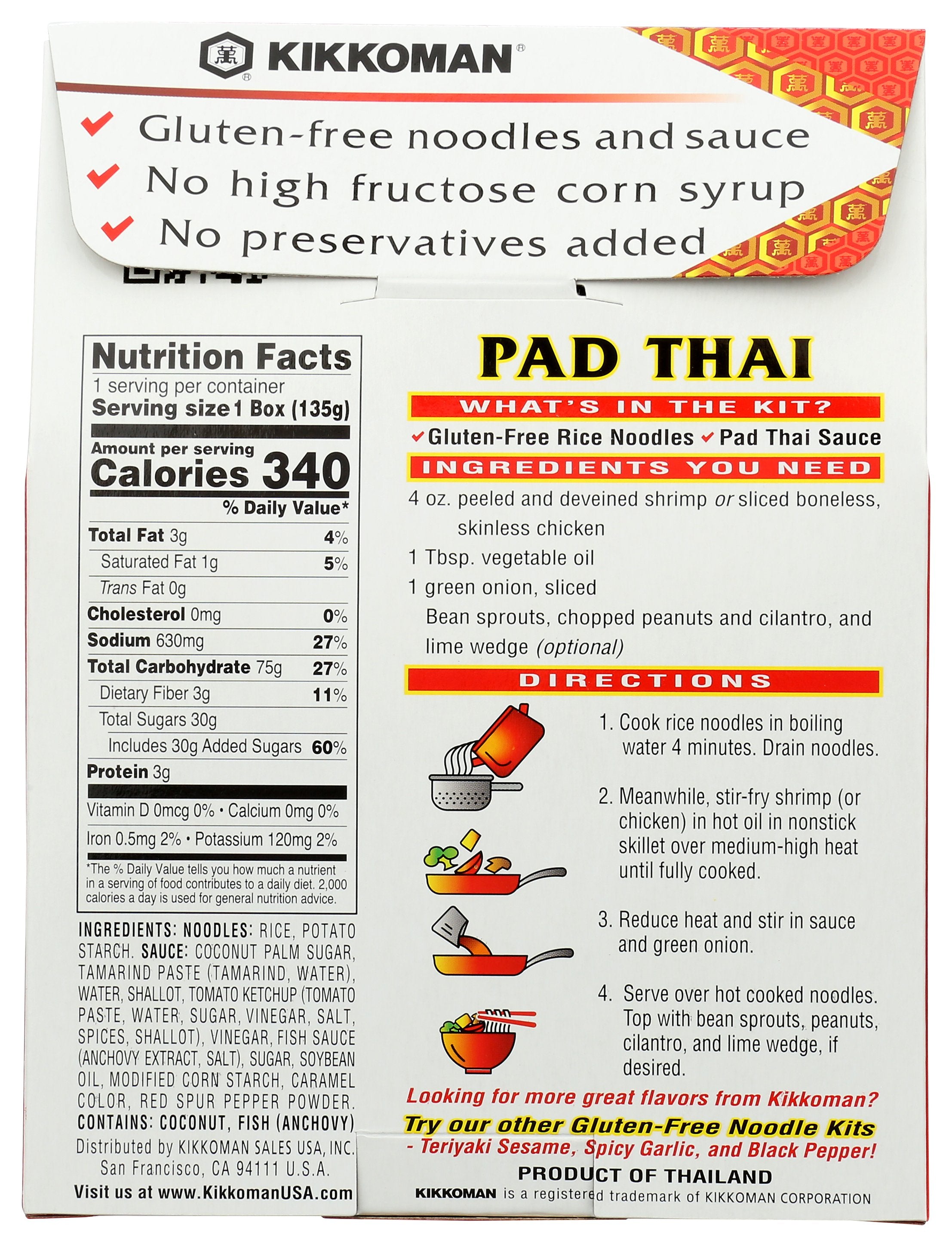 KIKKOMAN KIT NOODLE PAD THAI - Case of 6