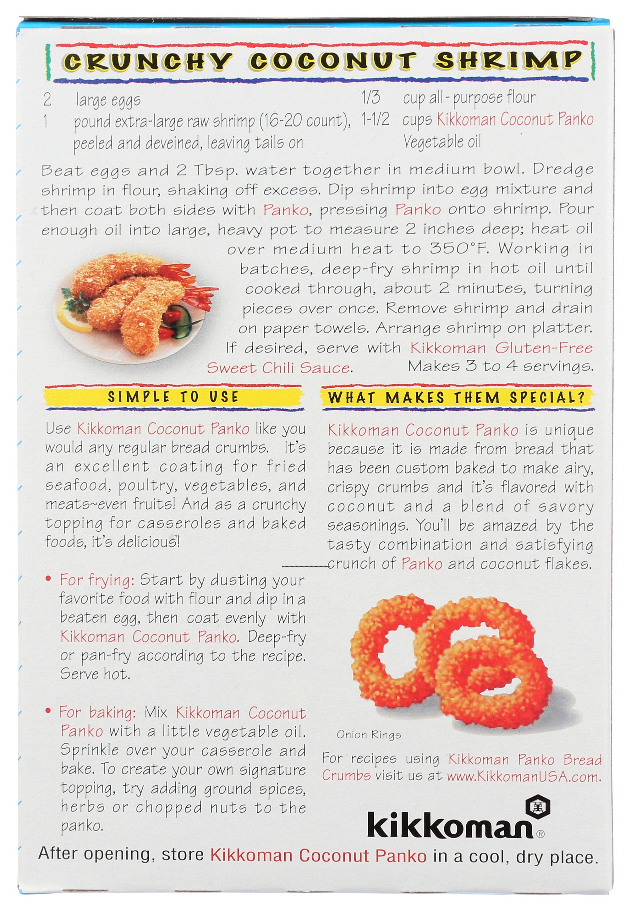 KIKKOMAN BREADCRUMB PANKO COCONUT - Case of 6