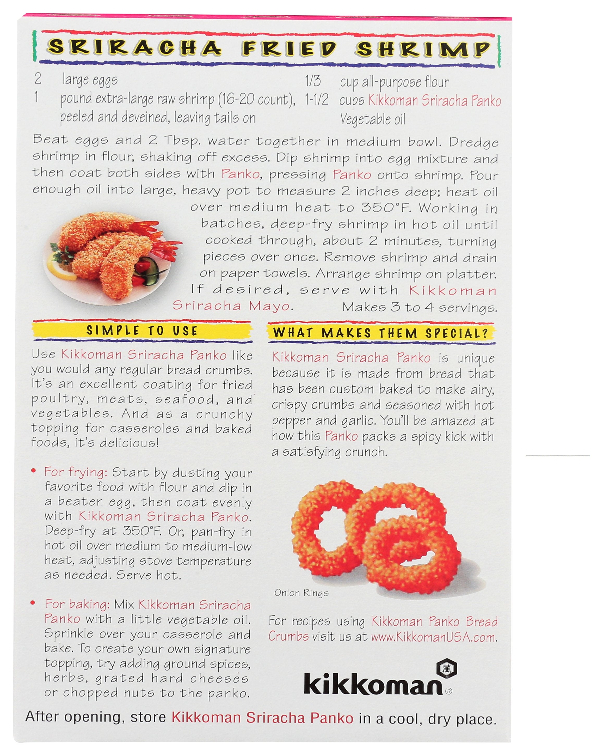 KIKKOMAN BREADCRUMB PANKO SRIRACHA - Case of 6