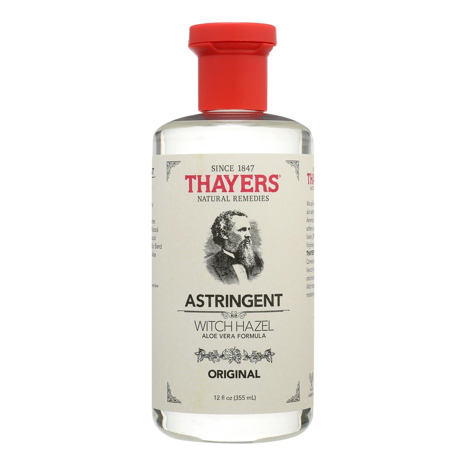 Thayers Witch Hazel With Aloe Vera Original - 12 Fl Oz