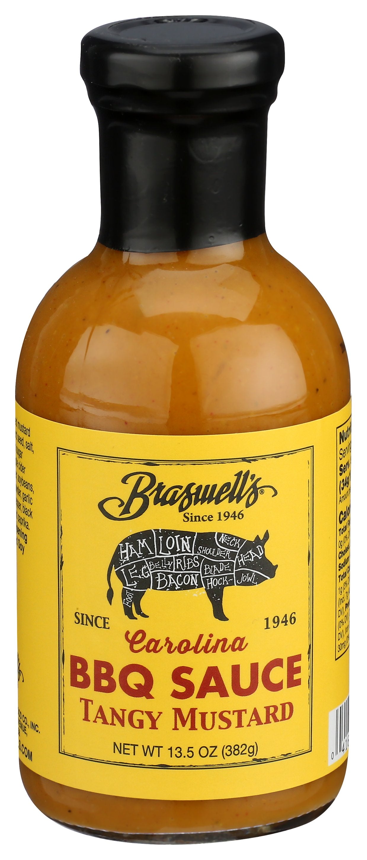 BRASWELL SAUCE BBQ TANGY MUSTARD - Case of 6