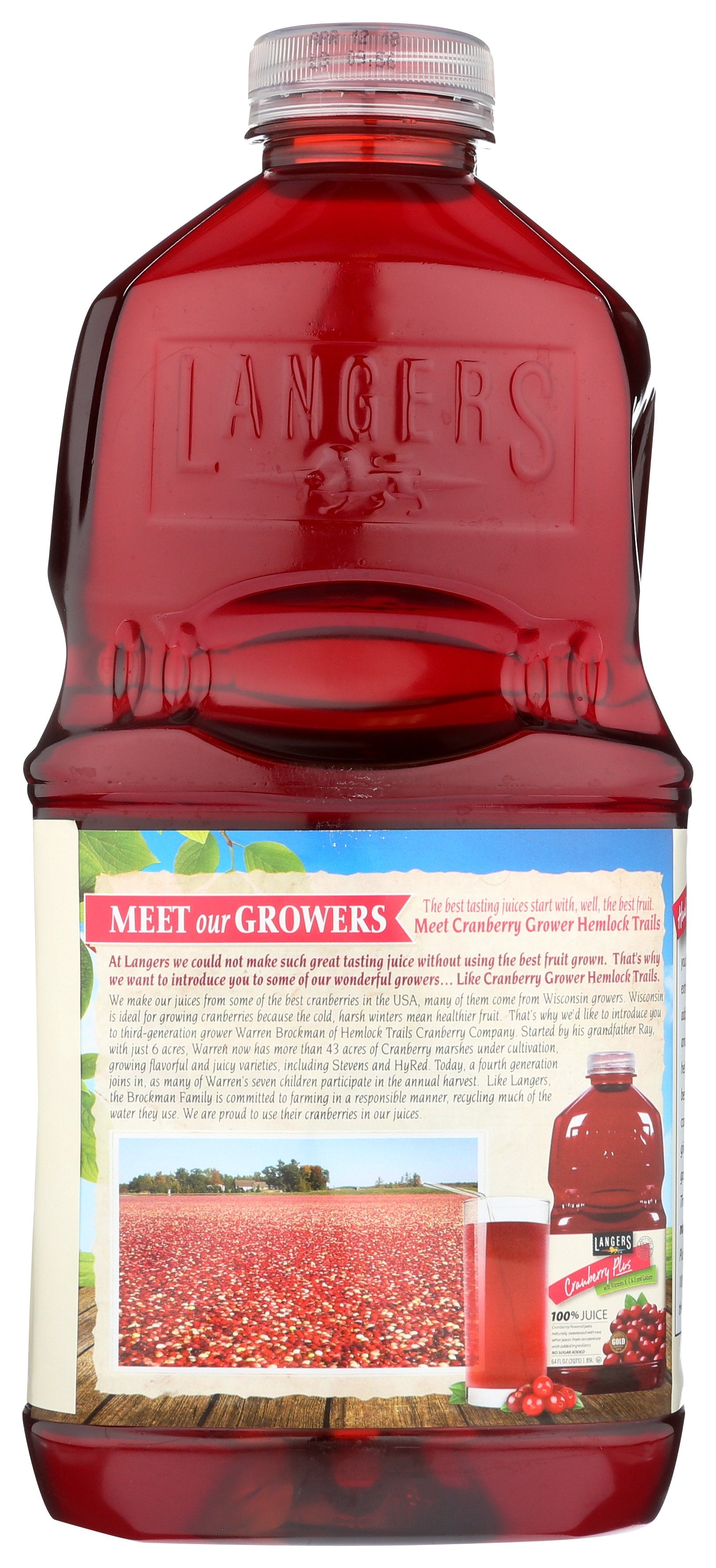 LANGERS JUICE CRNBRRY 100% PLUS - Case of 8