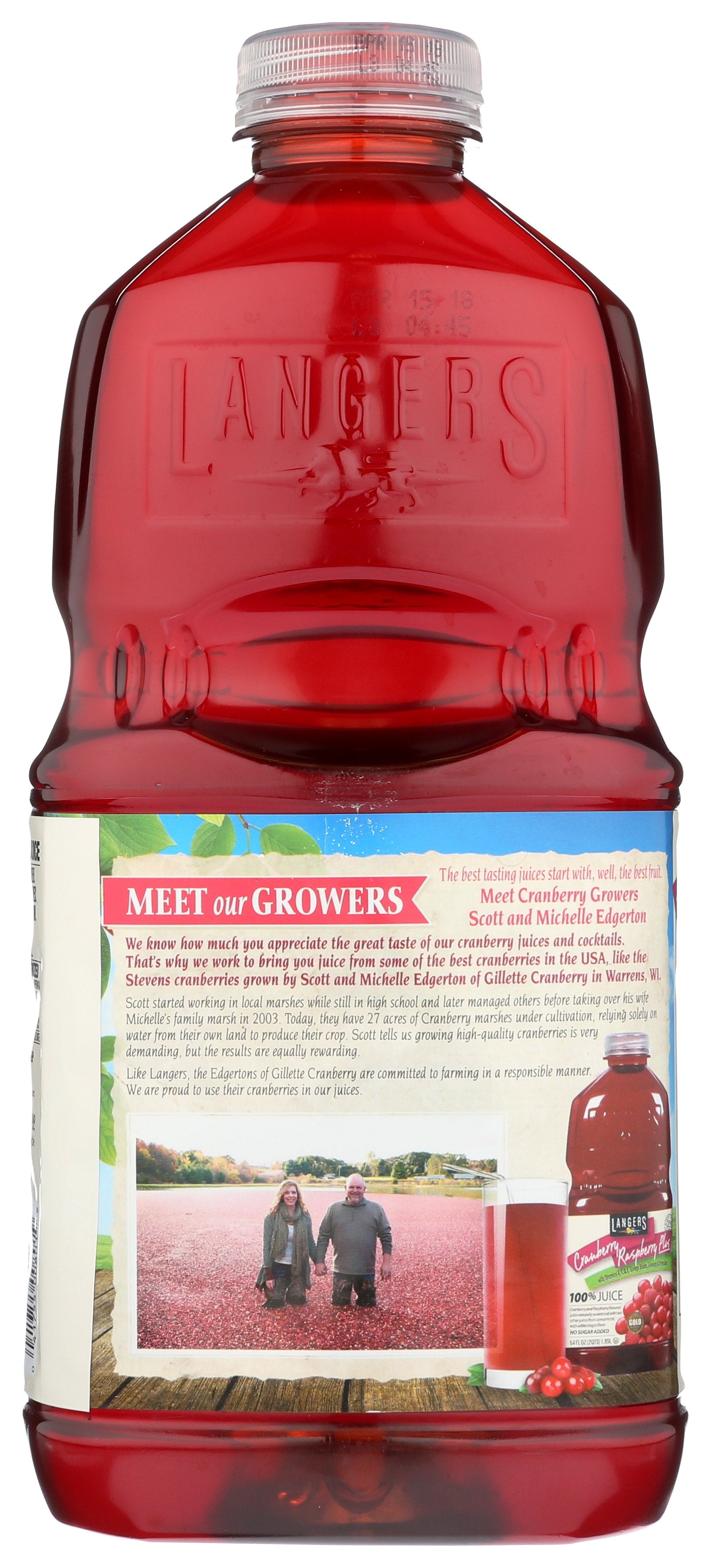 LANGERS JUICE CRNBRRY RSPBRRY 100% - Case of 8