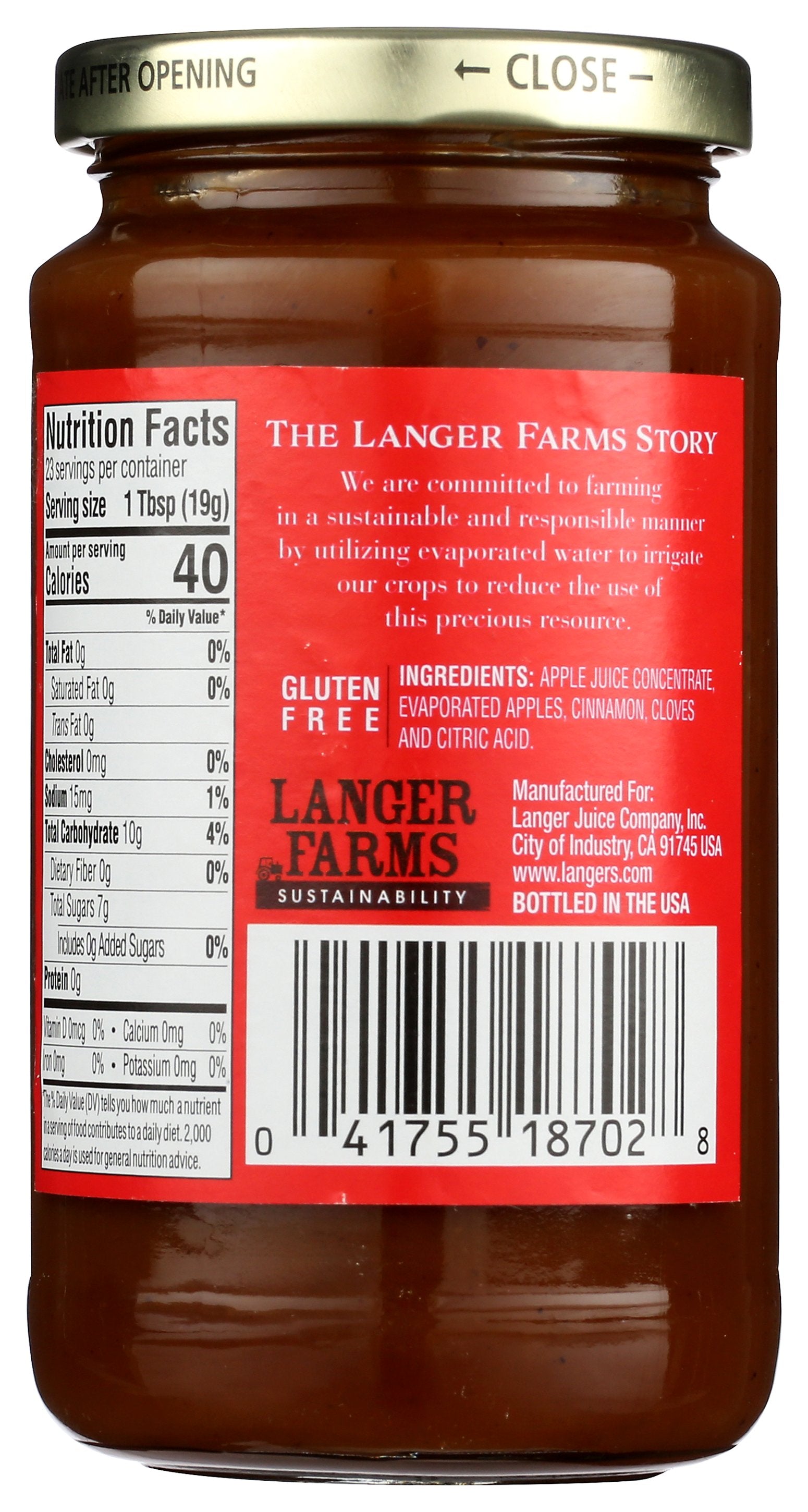 LANGERS BUTTER APL BYND UNSWT - Case of 12