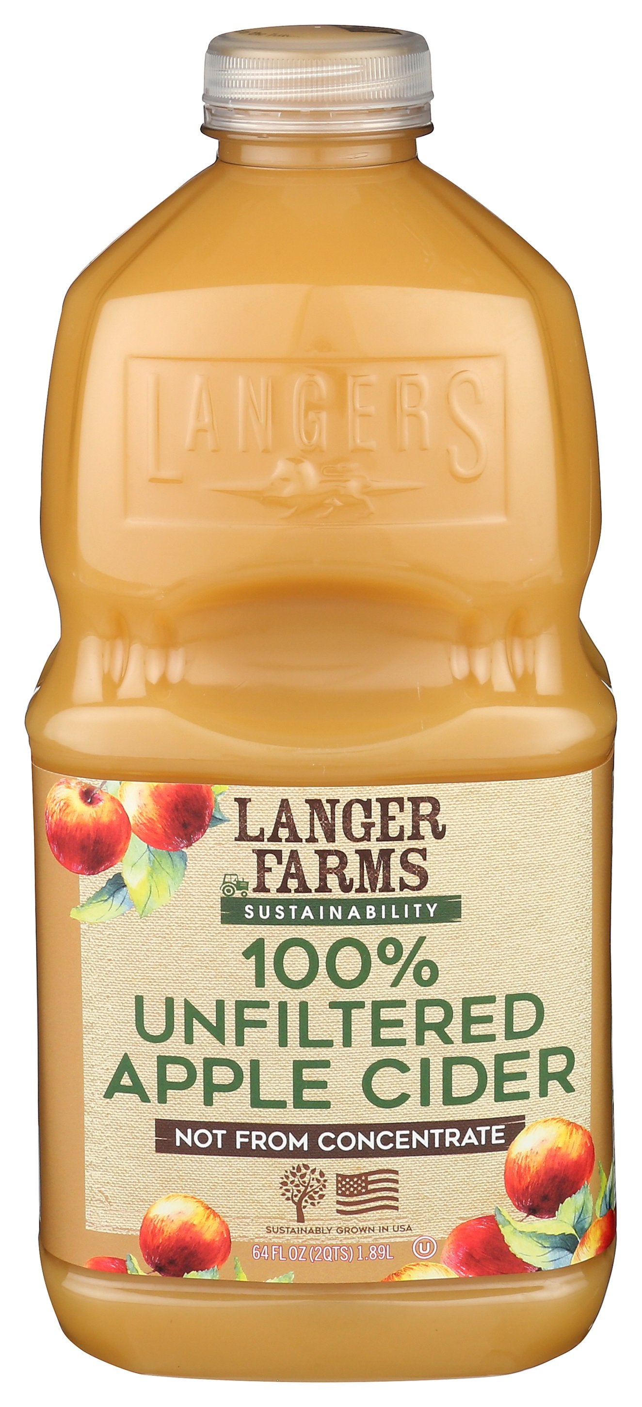 LANGERS JUICE APPLE CIDER UNFILT - Case of 8