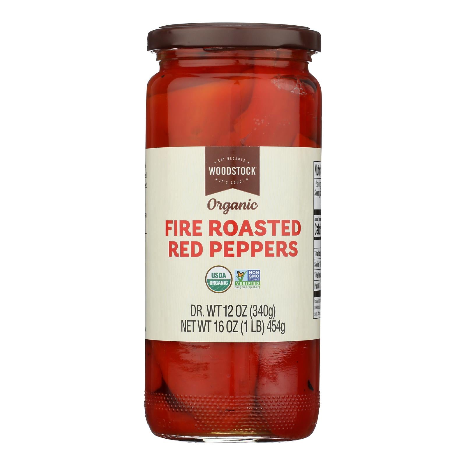 Woodstock - Peppers Og2 Roasted Red - CS of 12-16 OZ