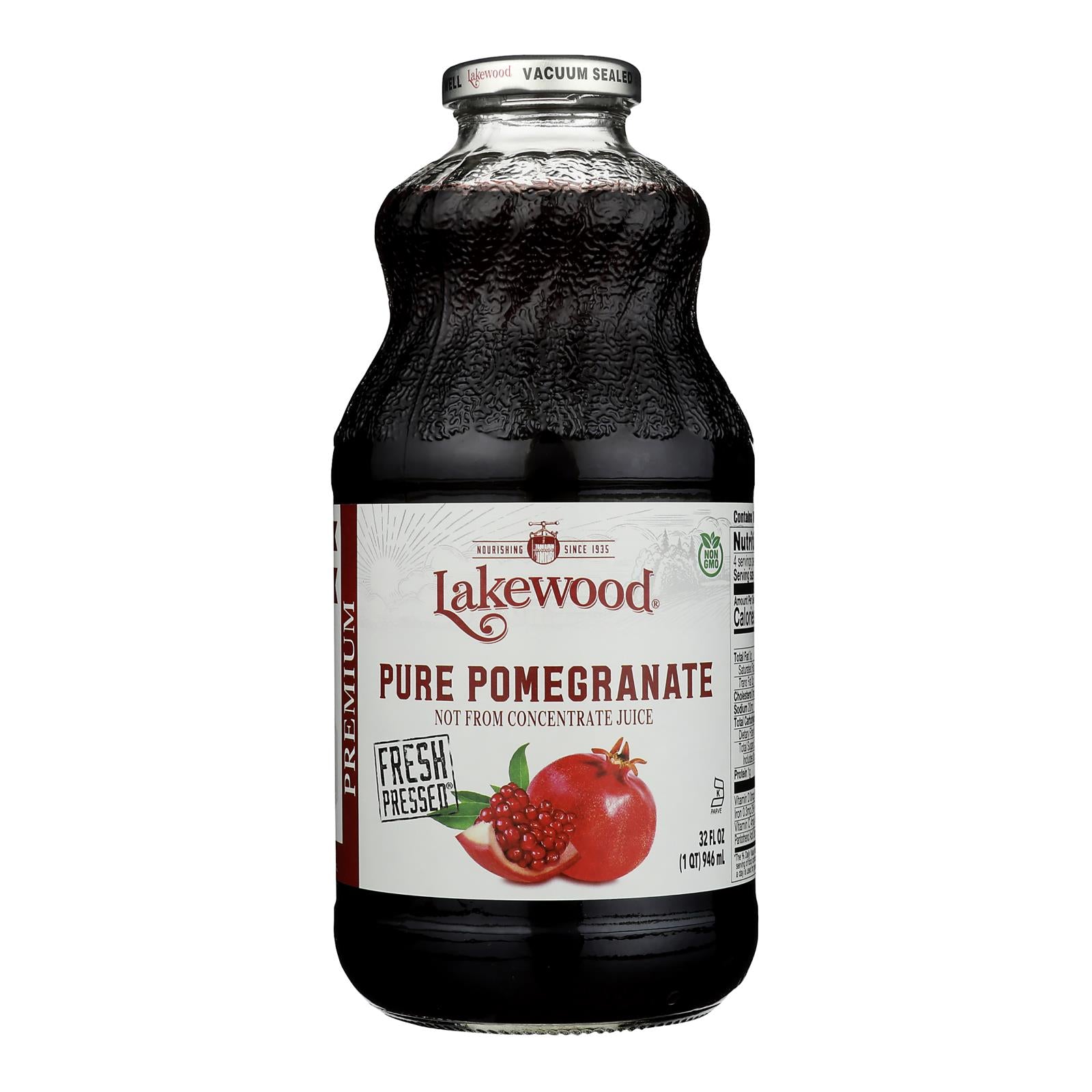 Lakewood - Juice - Pure Pomegranate - Case of 6 - 32 fl oz.