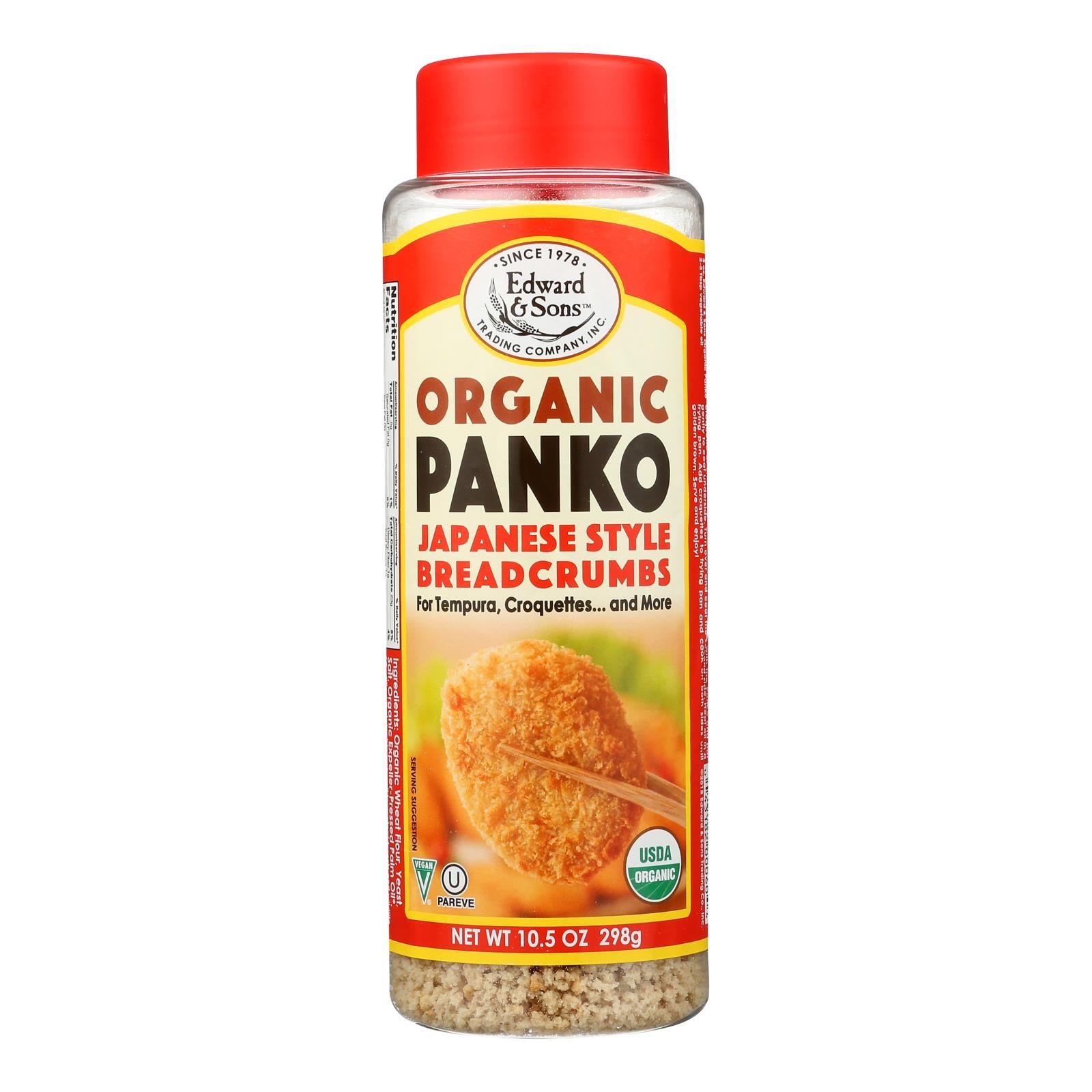 Edward And Sons Organic Panko Breadcrumbs - Case Of 6 - 10.5 Oz.