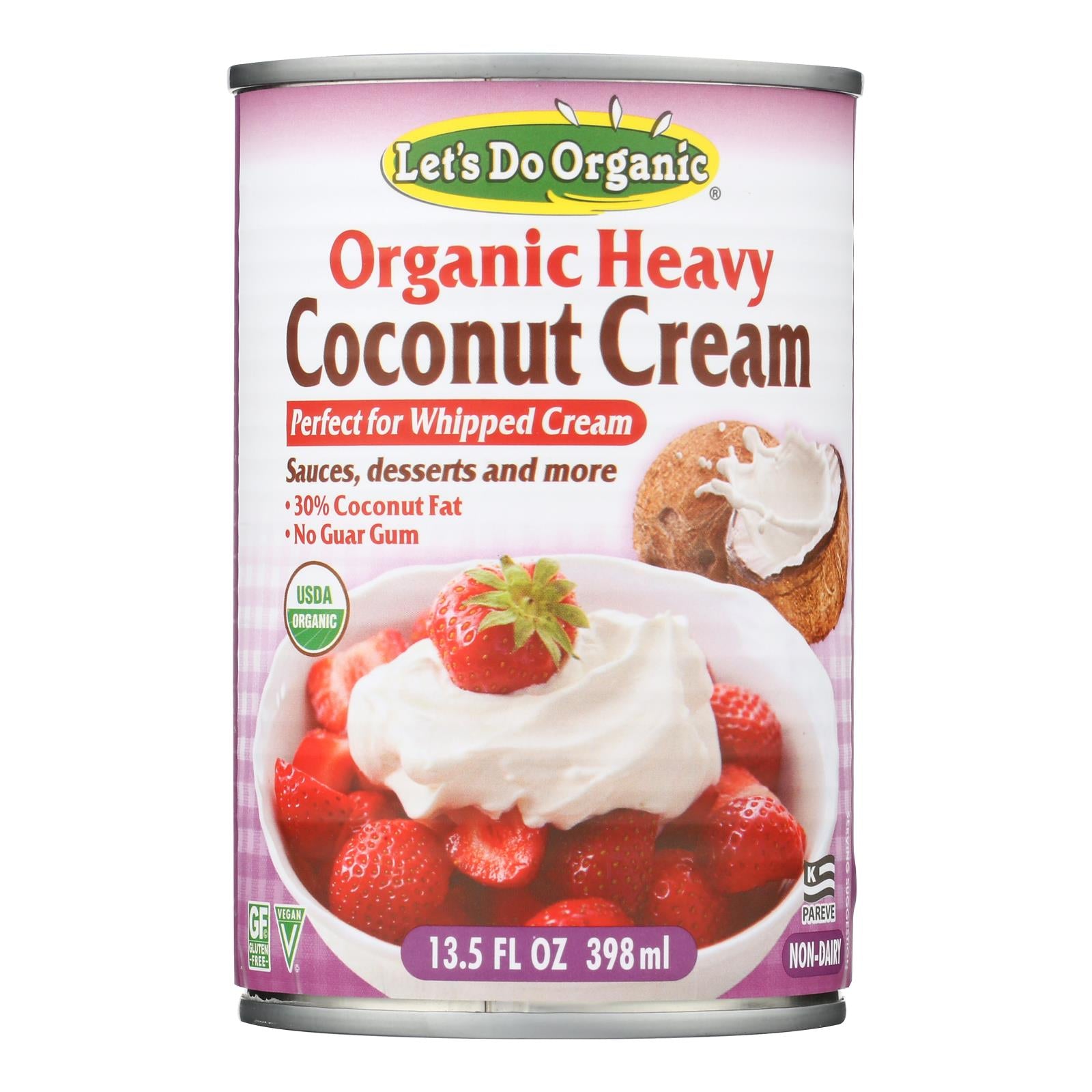 Let's Do Organic Coconut Cream - Organic - Heavy - Case Of 12 - 13.5 Fl Oz