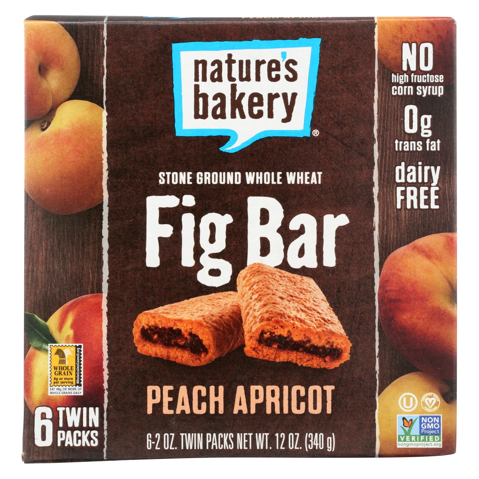Nature's Bakery Peach Apricot Fig Bars, Whole Wheat, 6-Pack
