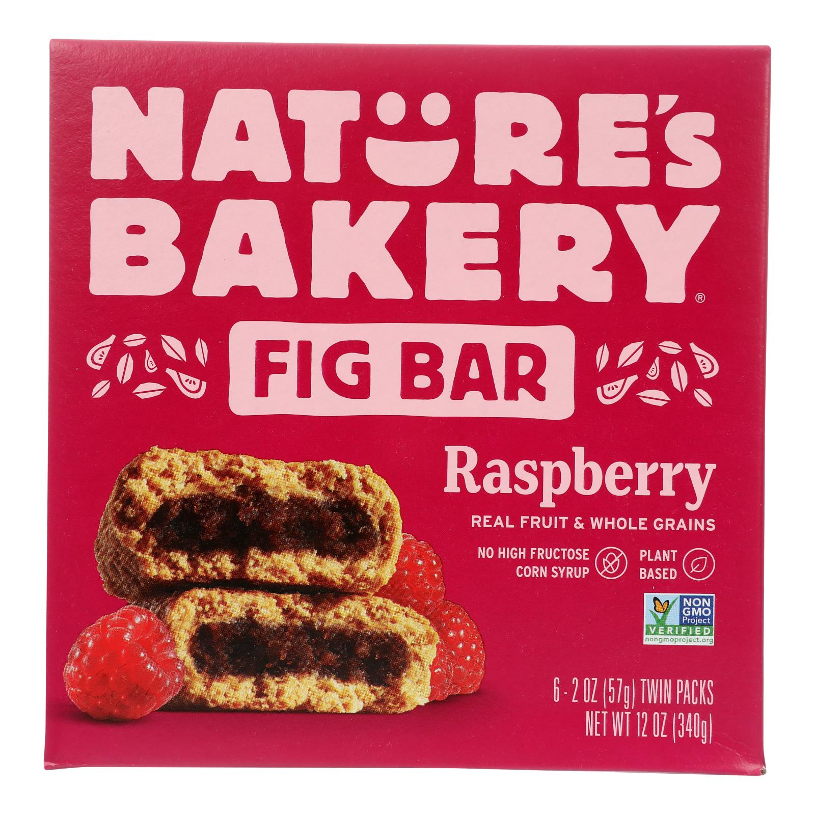 Nature's Bakery Raspberry Fig Bars, Whole Wheat, 2oz, 6 Pack