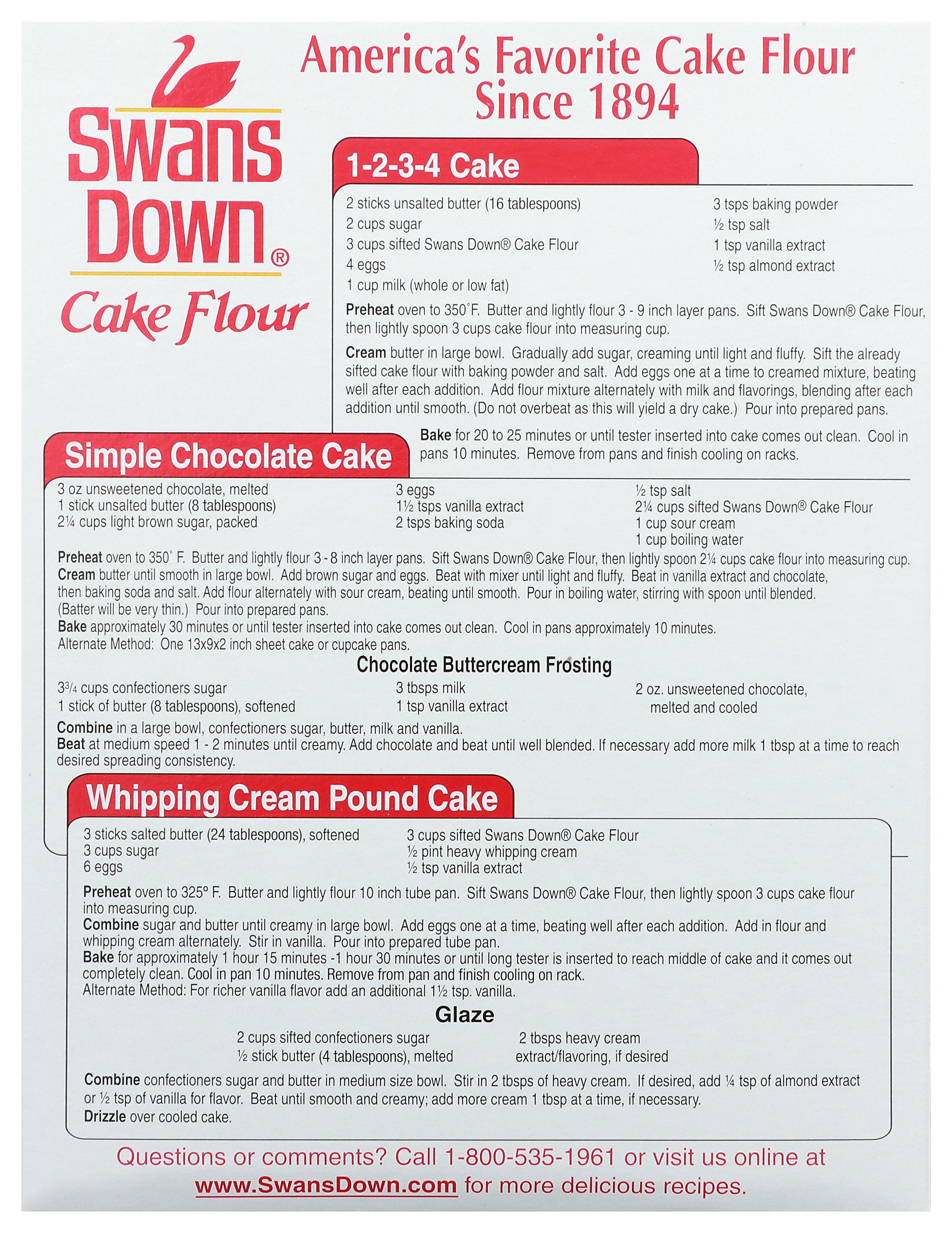 SWANS FLOUR CAKE REGULAR - Case of 8