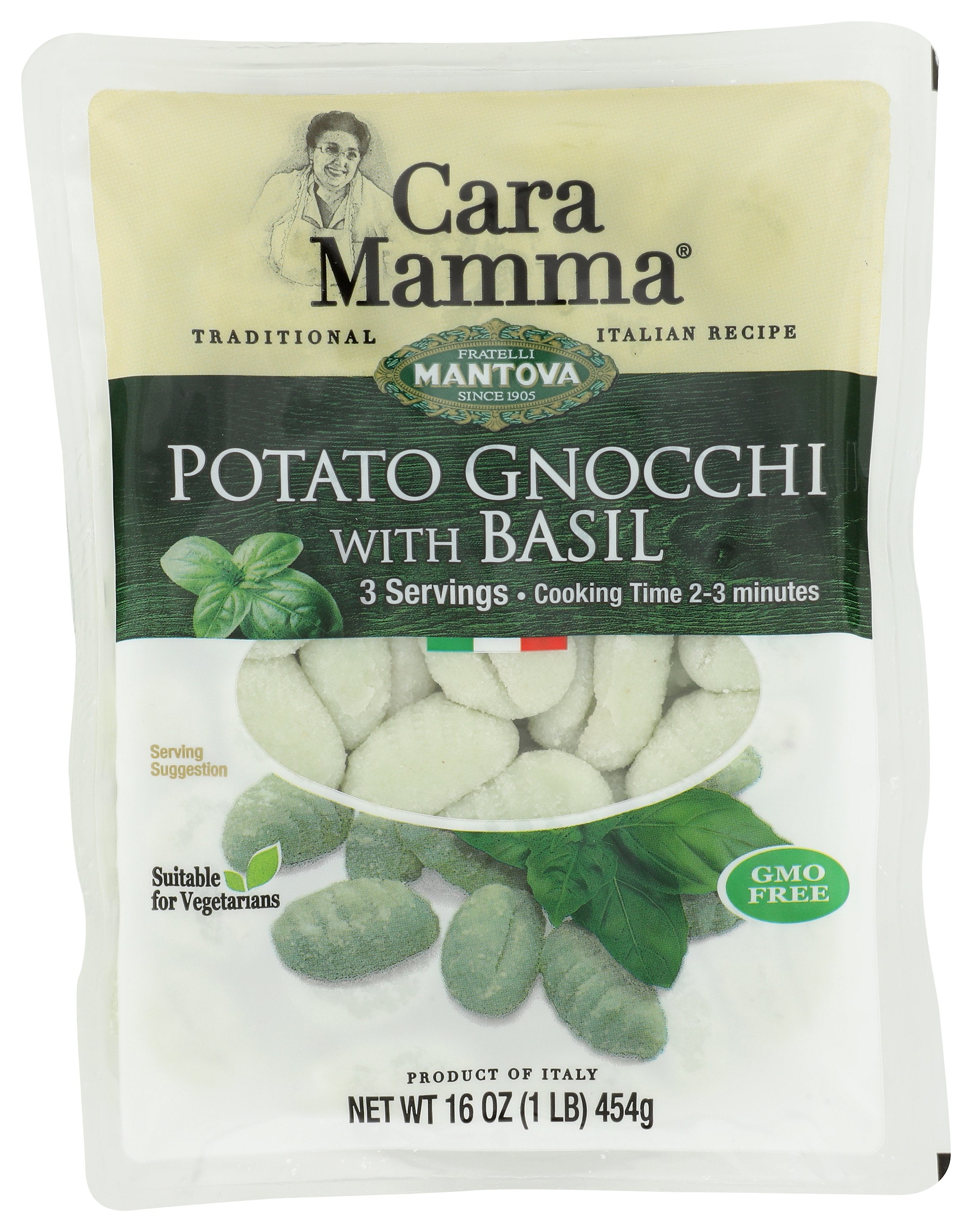 MANTOVA PASTA GNOCCHI PTO BASIL - Case of 12