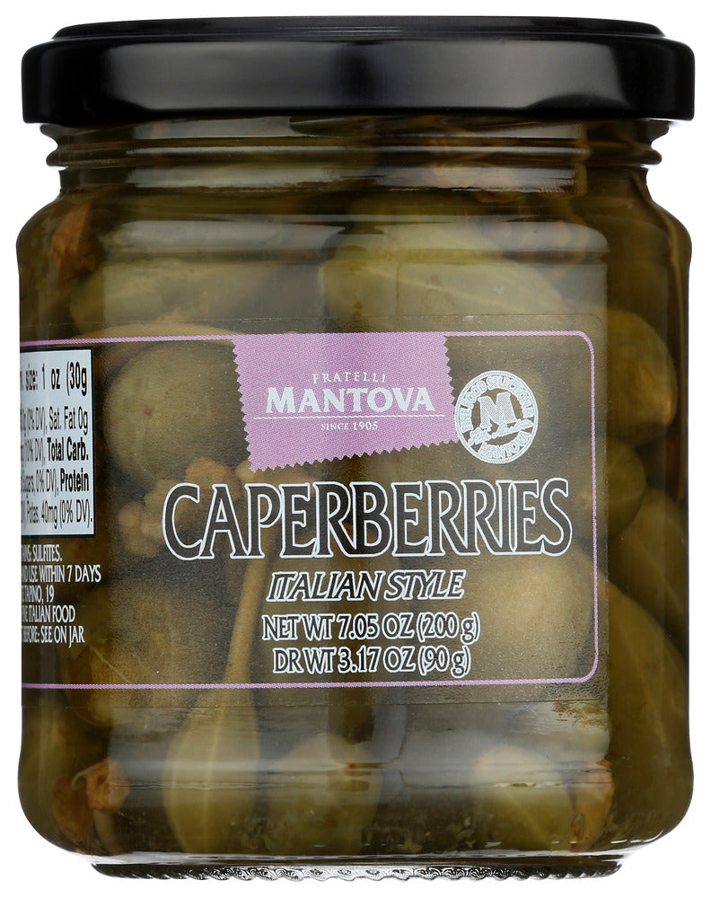 Mantova Caperberries - Case of 12 - 7.05 oz
