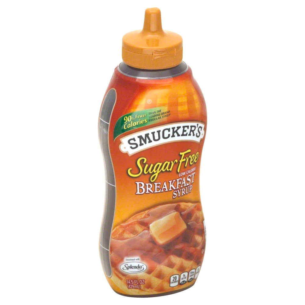 Smucker's Sugar Free Low Calorie Breakfast Syrup - Case of 12 - 14.5 OZ
