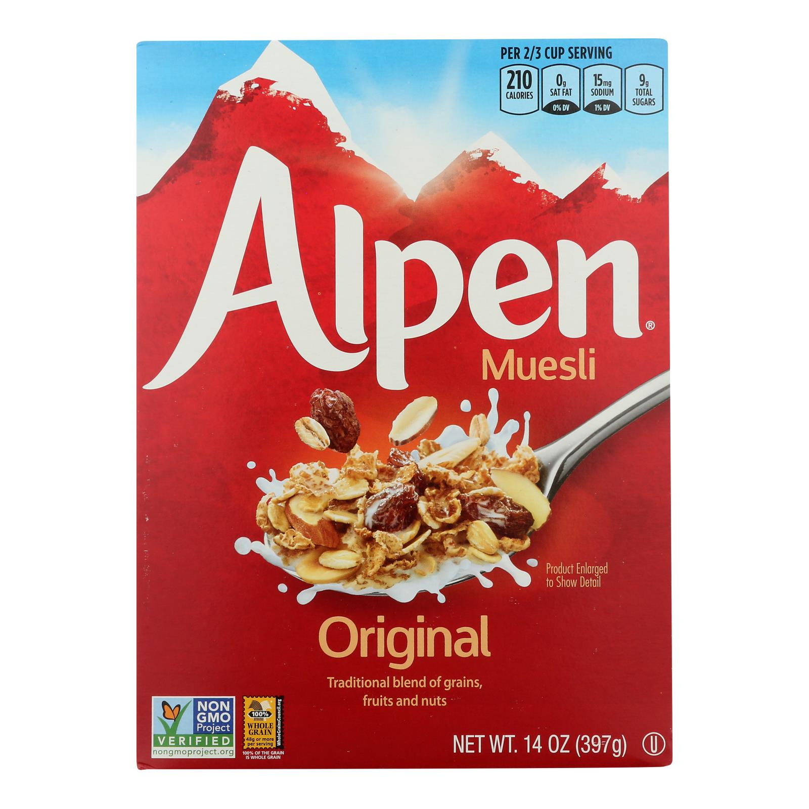 Alpen Original Muesli Cereal - Case Of 12 - 14 Oz.