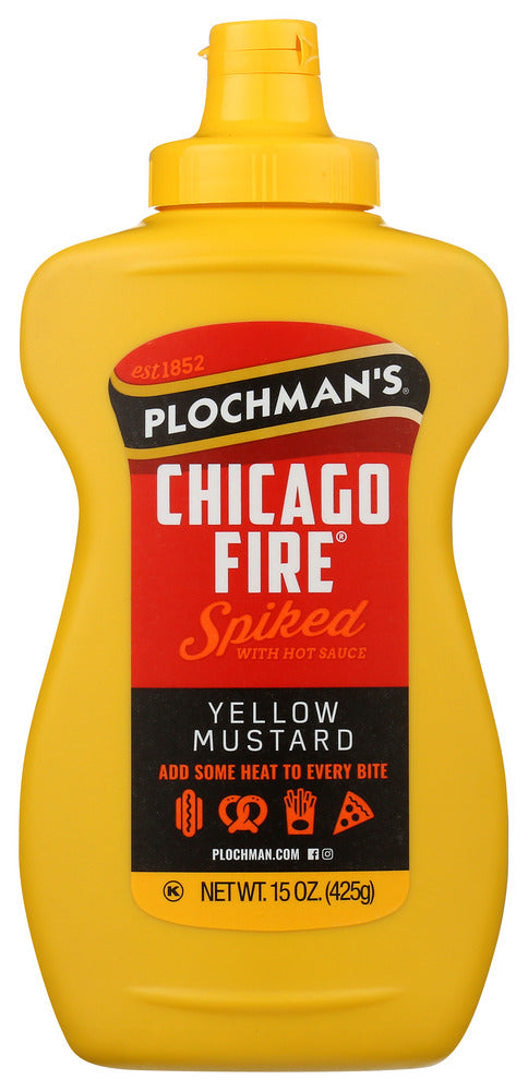 Plochman’s Yellow Mustard Chicago Fire - Case of 12 - 15 oz