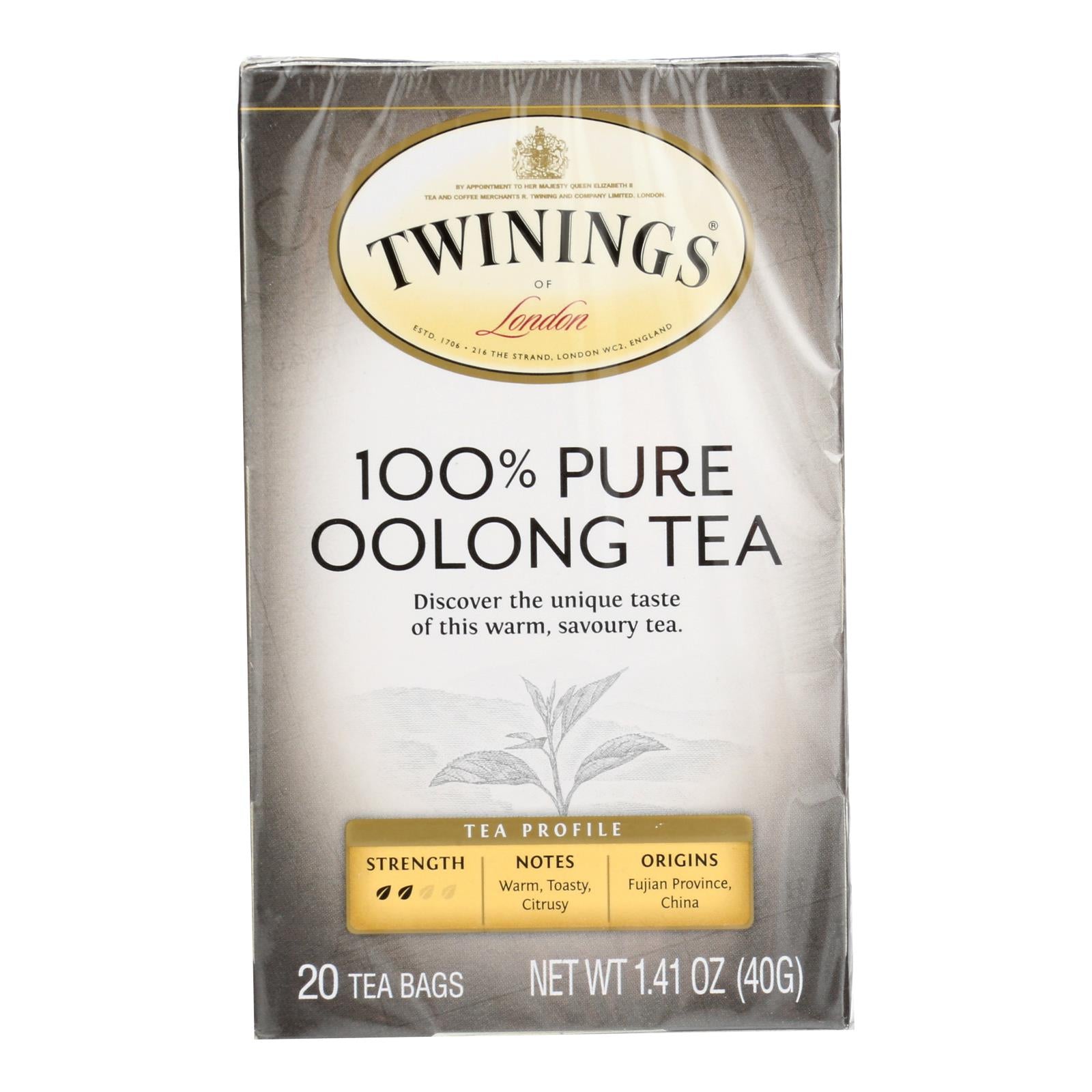 Twinings Tea Black Tea - China Oolong - Case of 6 - 20 Bags