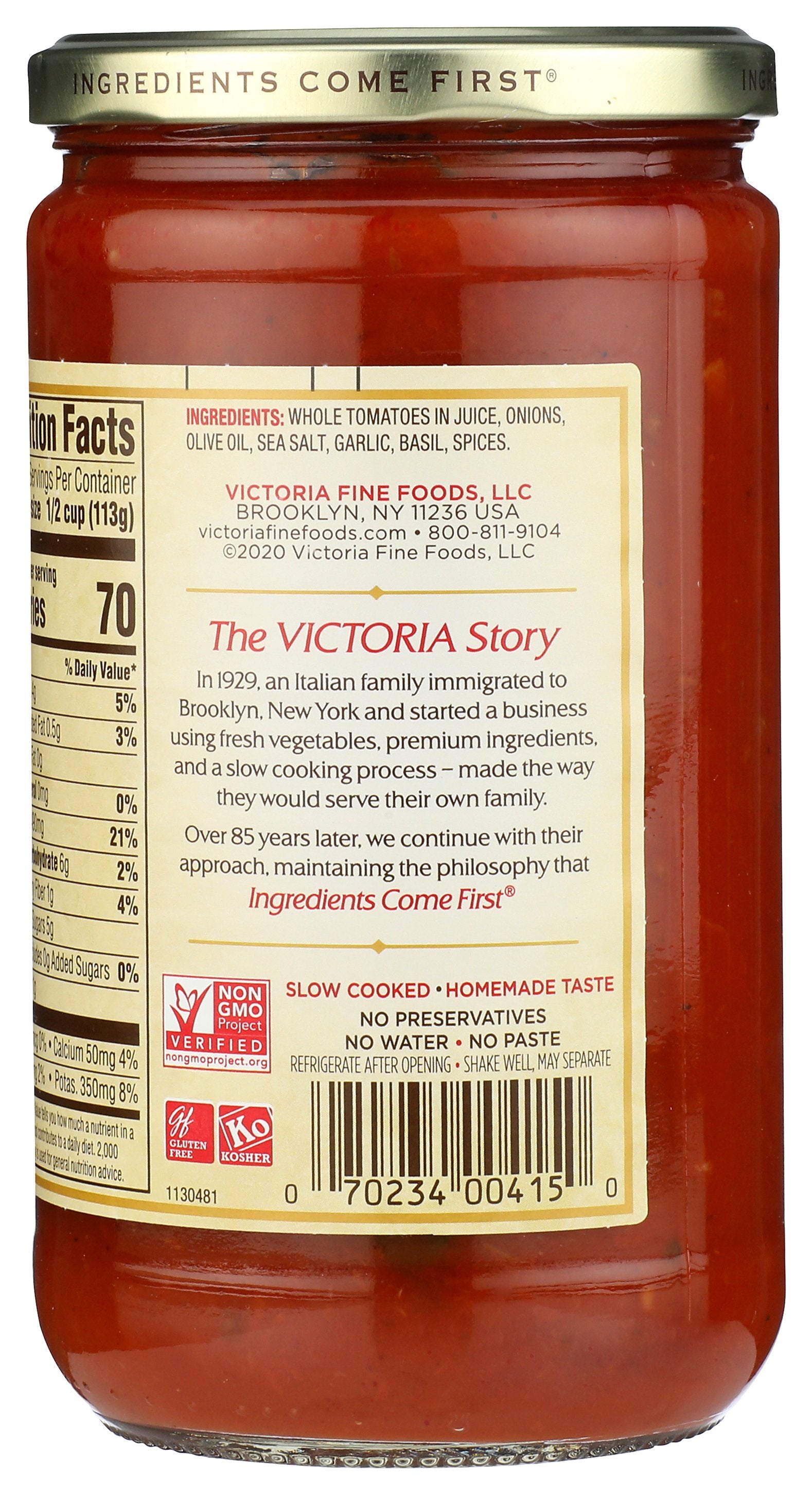VICTORIA SAUCE MARINARA - Case of 6